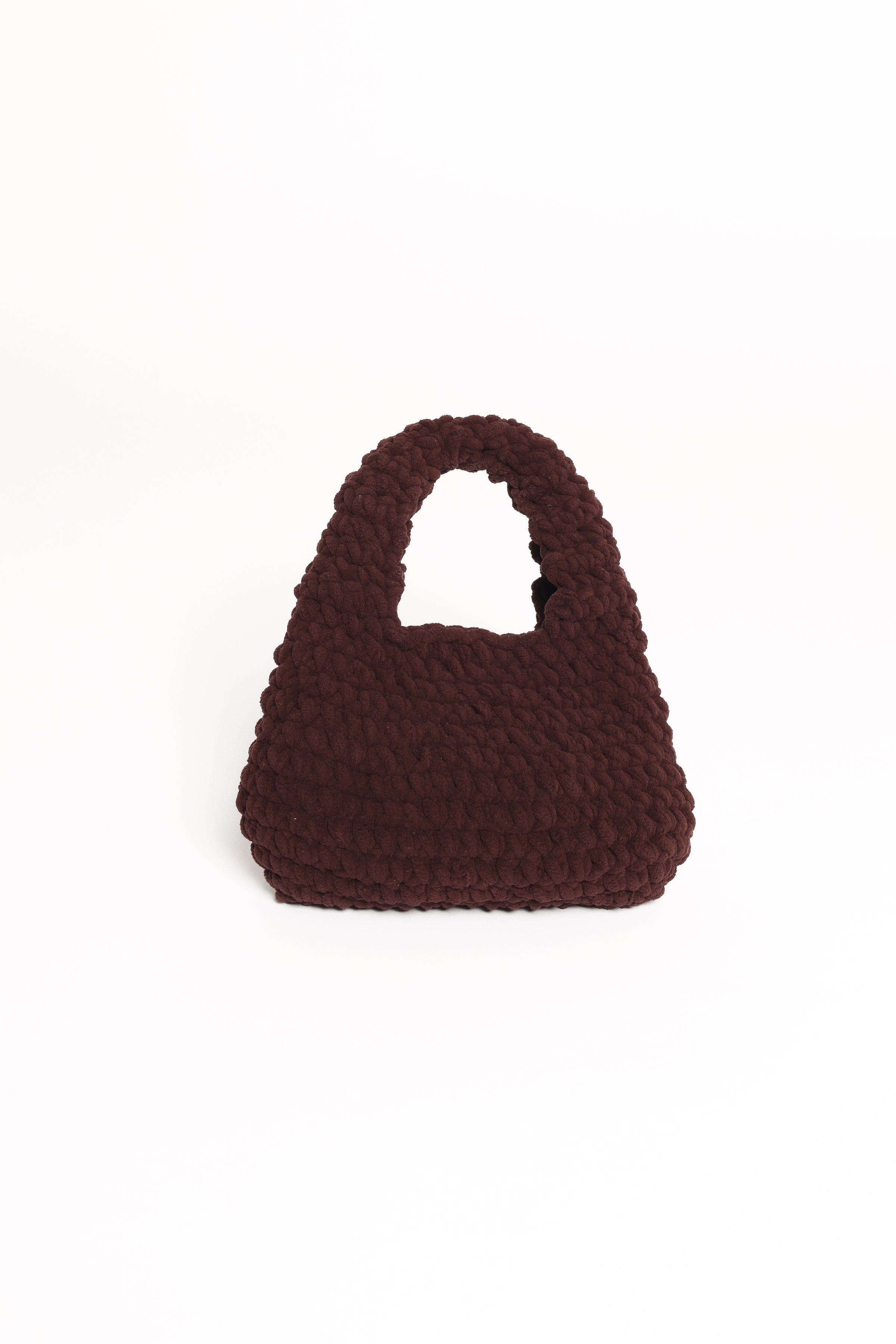 Petal and Pup USA ACCESSORIES Lani Knitted Handbag - Chocolate One Size