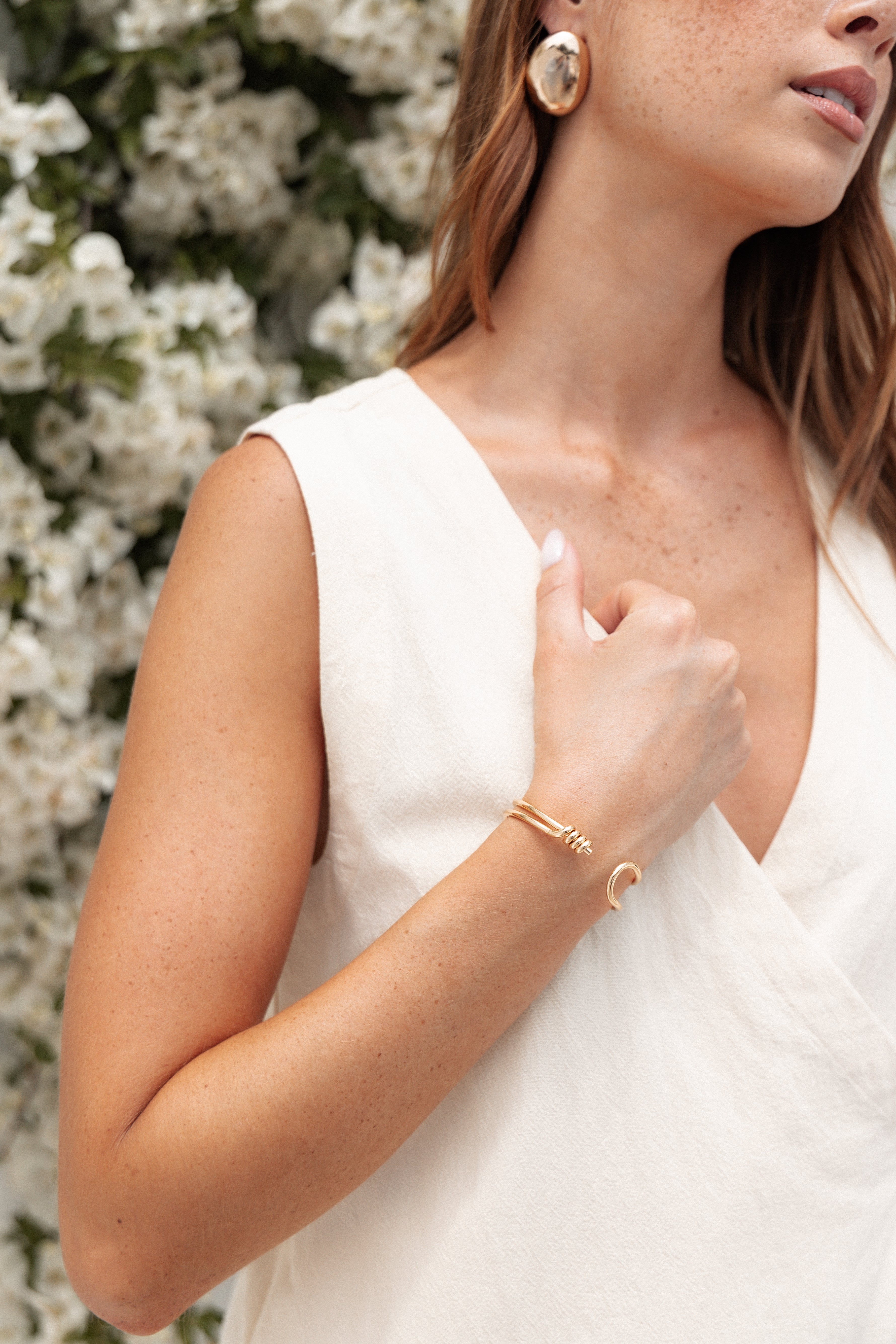 Petal and Pup USA ACCESSORIES Lenora Cuff Bracelet - Gold One Size