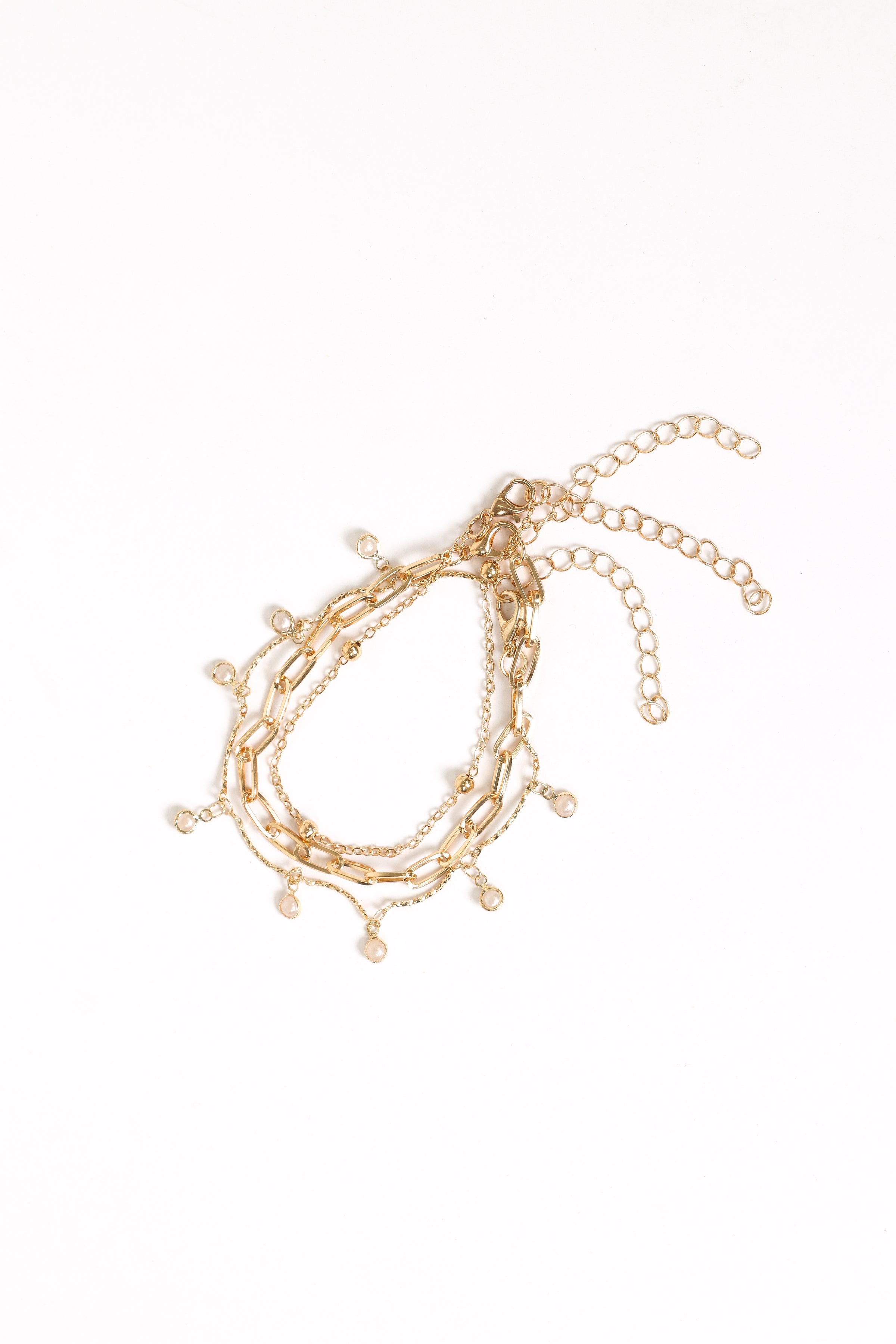 Petal and Pup USA ACCESSORIES Liana Bracelet Set - Gold One Size