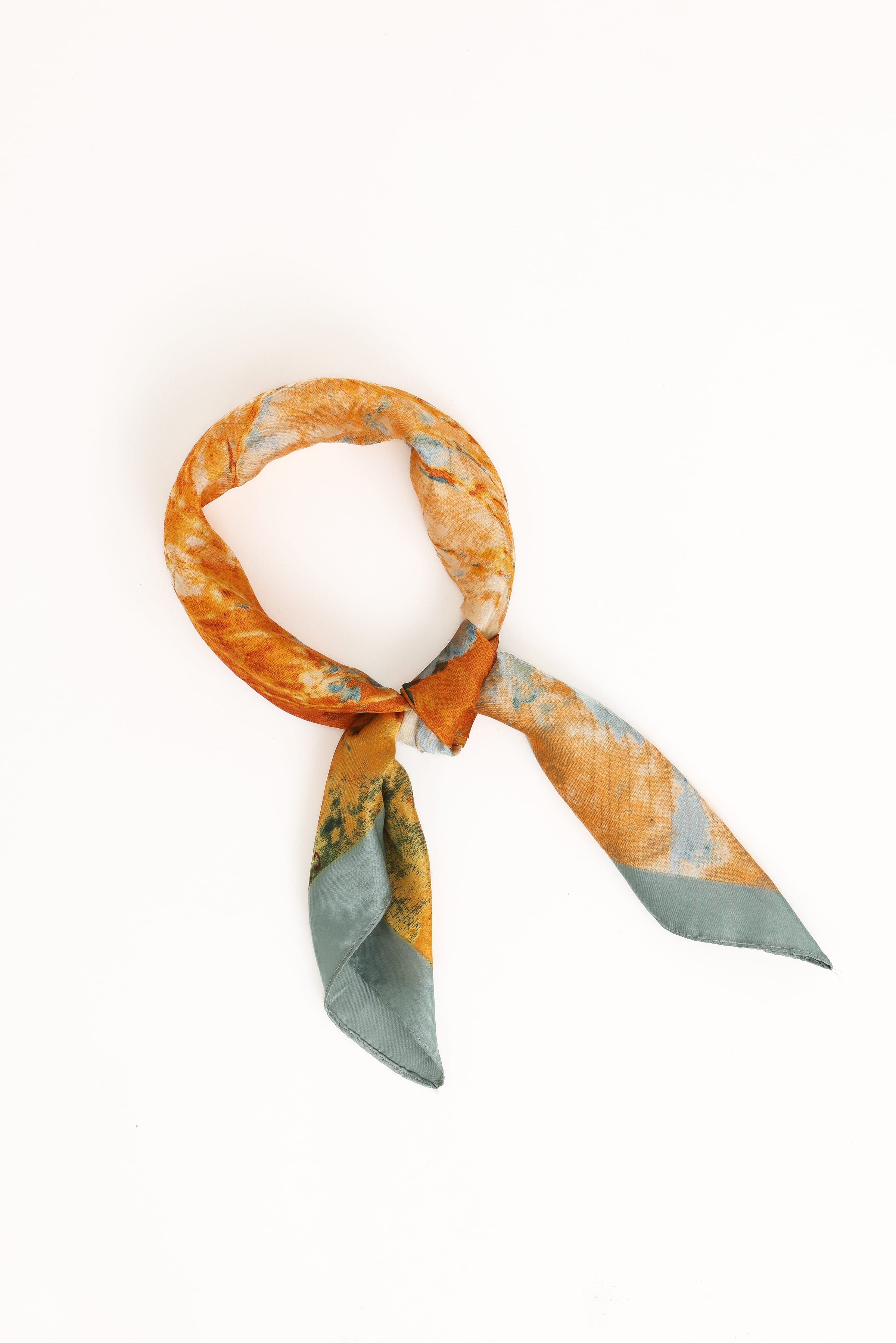 Petal and Pup USA ACCESSORIES Loreta Hair Scarf - Yellow/Blue One Size