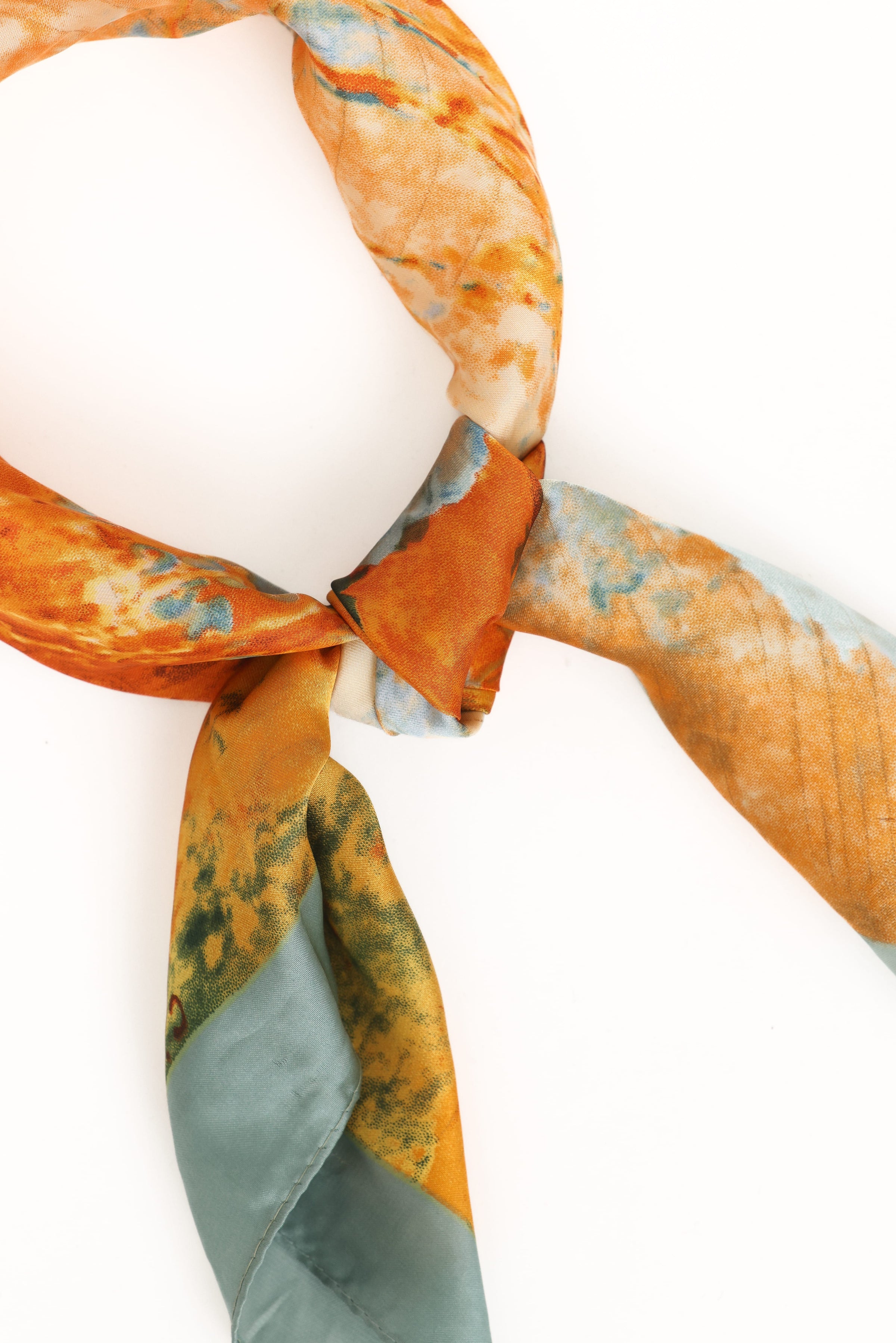 Petal and Pup USA ACCESSORIES Loreta Hair Scarf - Yellow/Blue One Size