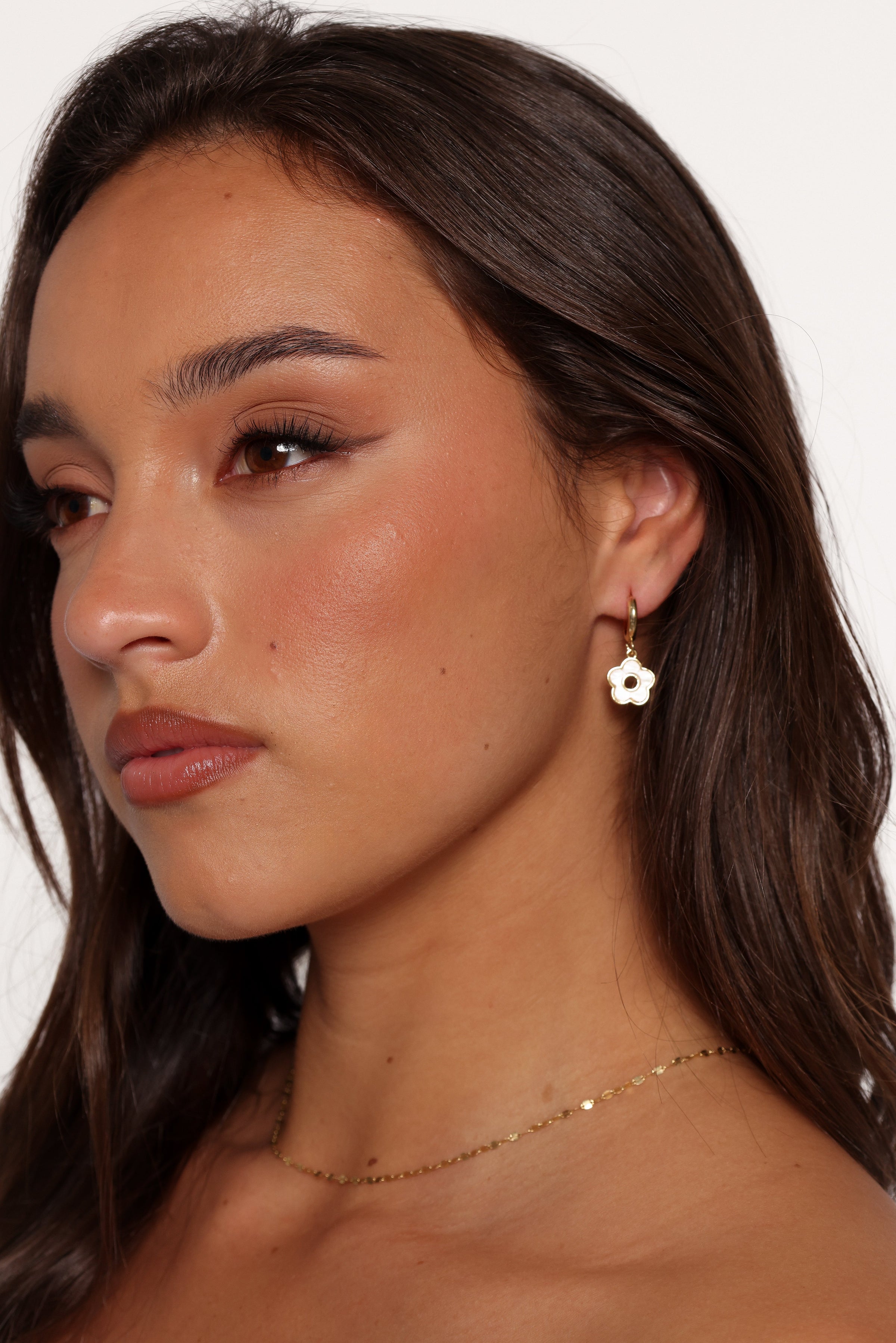 Petal and Pup USA ACCESSORIES Marcella Flower Earrings - Gold One Size