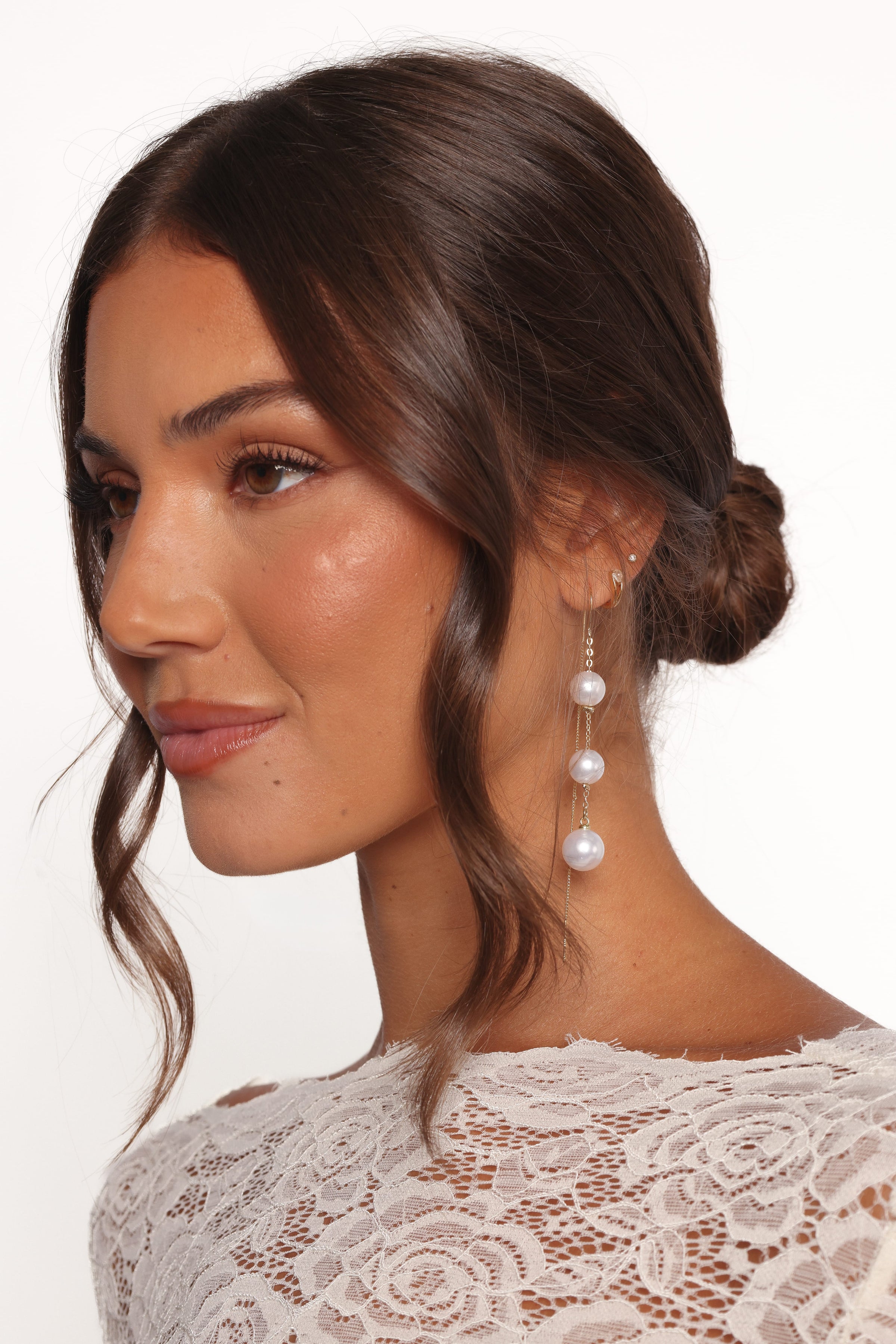 Petal and Pup USA ACCESSORIES Margaux Earrings - Pearl One Size