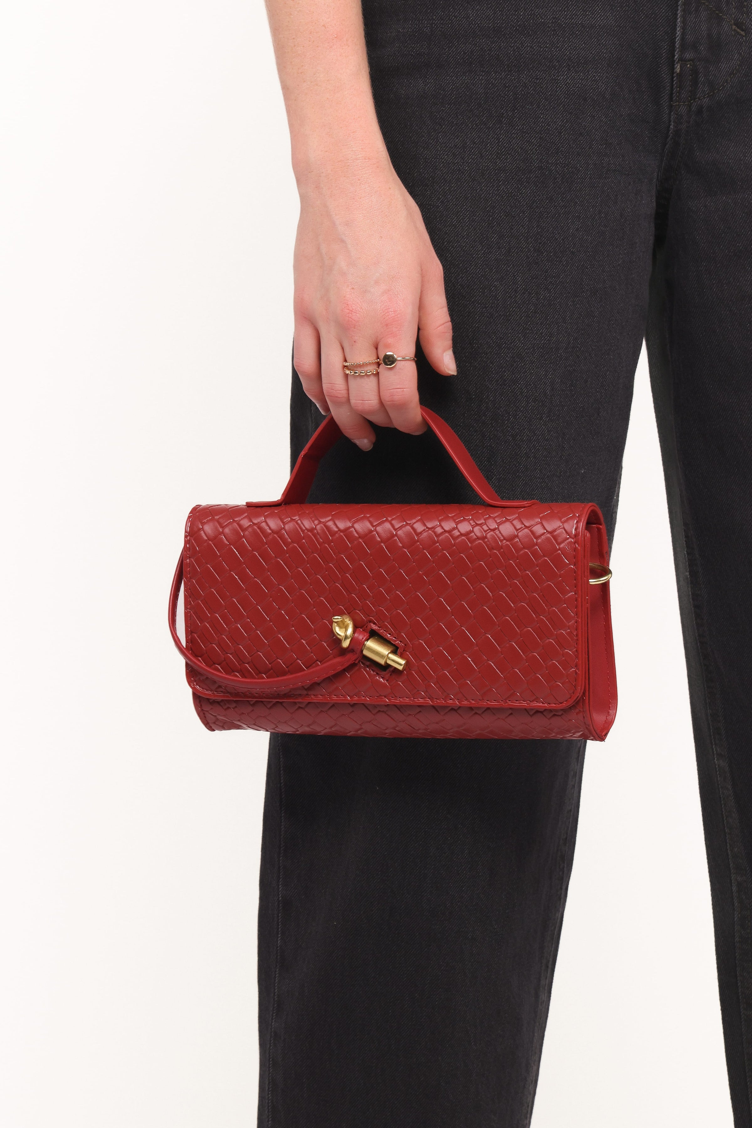 Petal and Pup USA ACCESSORIES Marnie Handbag - Burgundy One Size