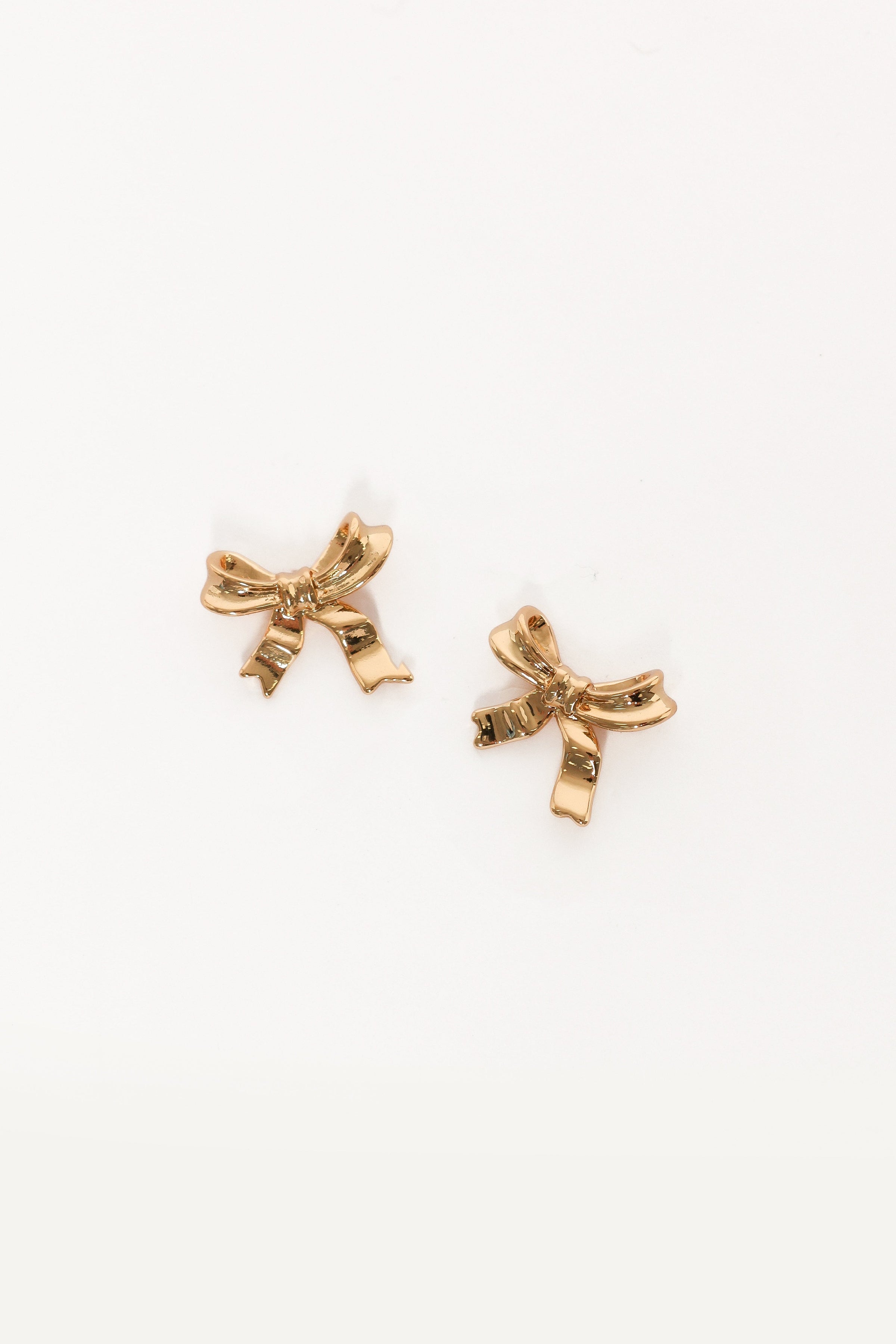 Petal and Pup USA ACCESSORIES Myra Bow Earrings - Gold One Size