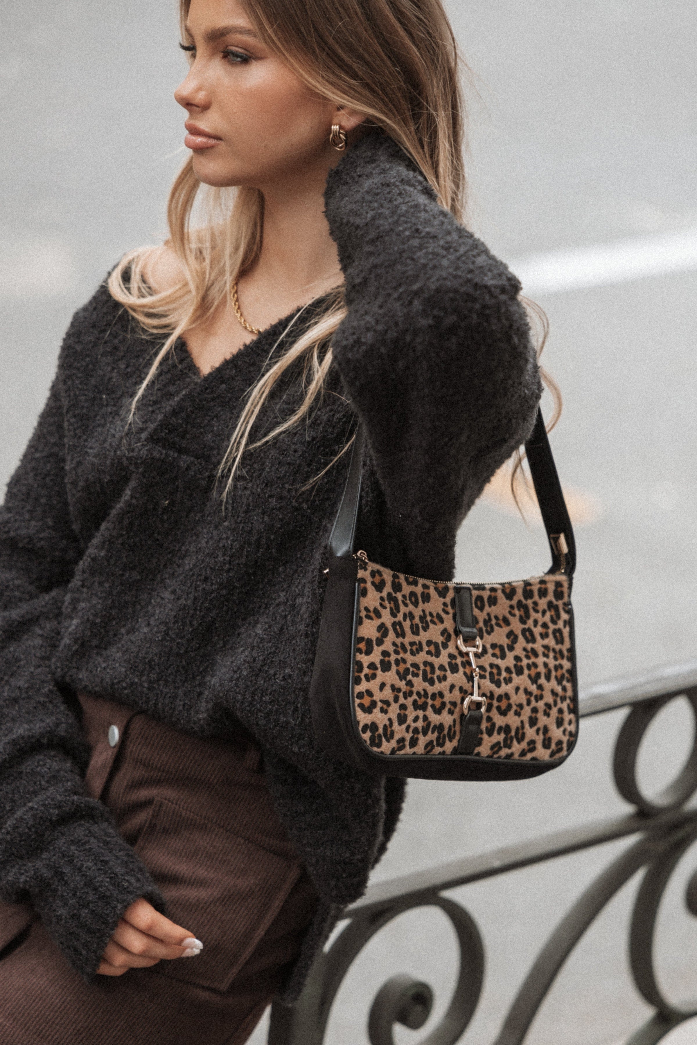 Petal and Pup USA ACCESSORIES Natty Handbag - Leopard One Size