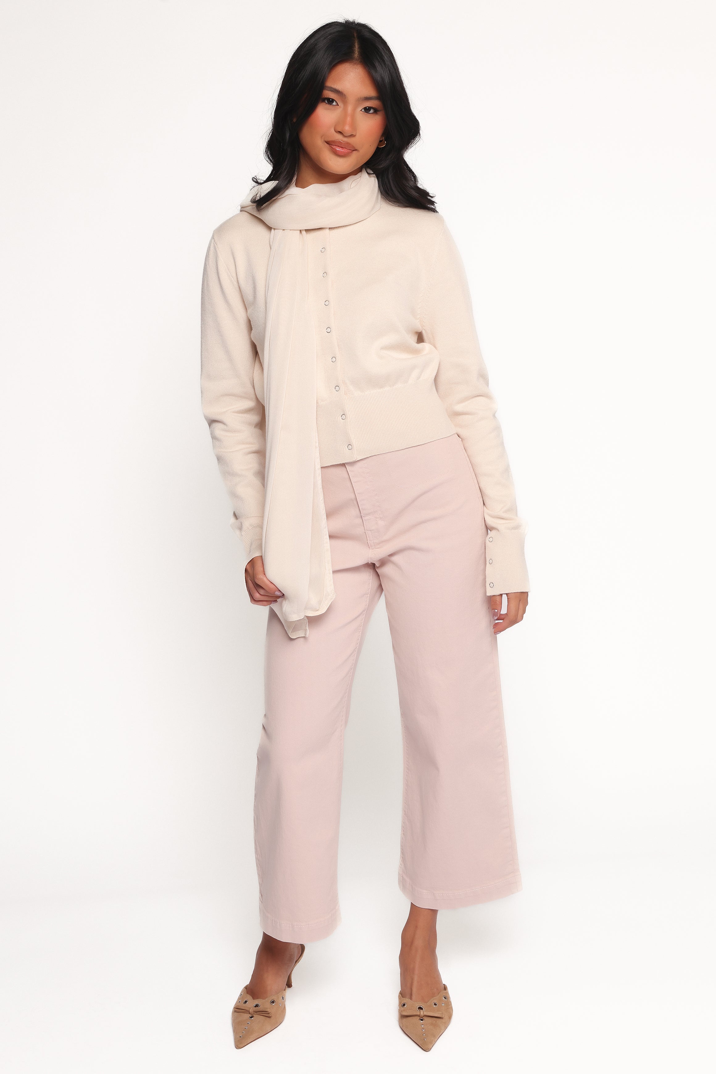 Petal and Pup USA ACCESSORIES Nerys Scarf - Cream One Size