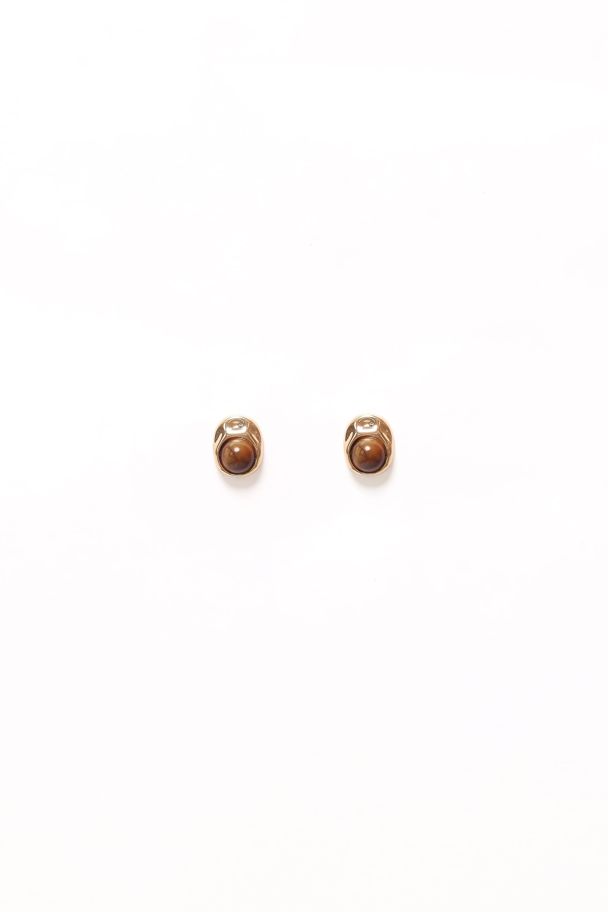 Petal and Pup USA ACCESSORIES Nova Earrings - Brown/Gold One Size