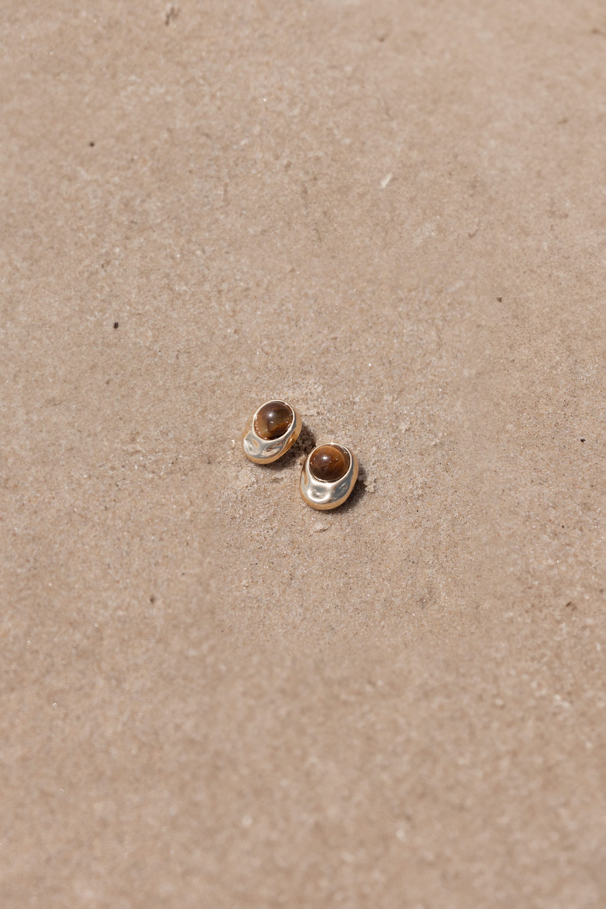 Petal and Pup USA ACCESSORIES Nova Earrings - Brown/Gold One Size