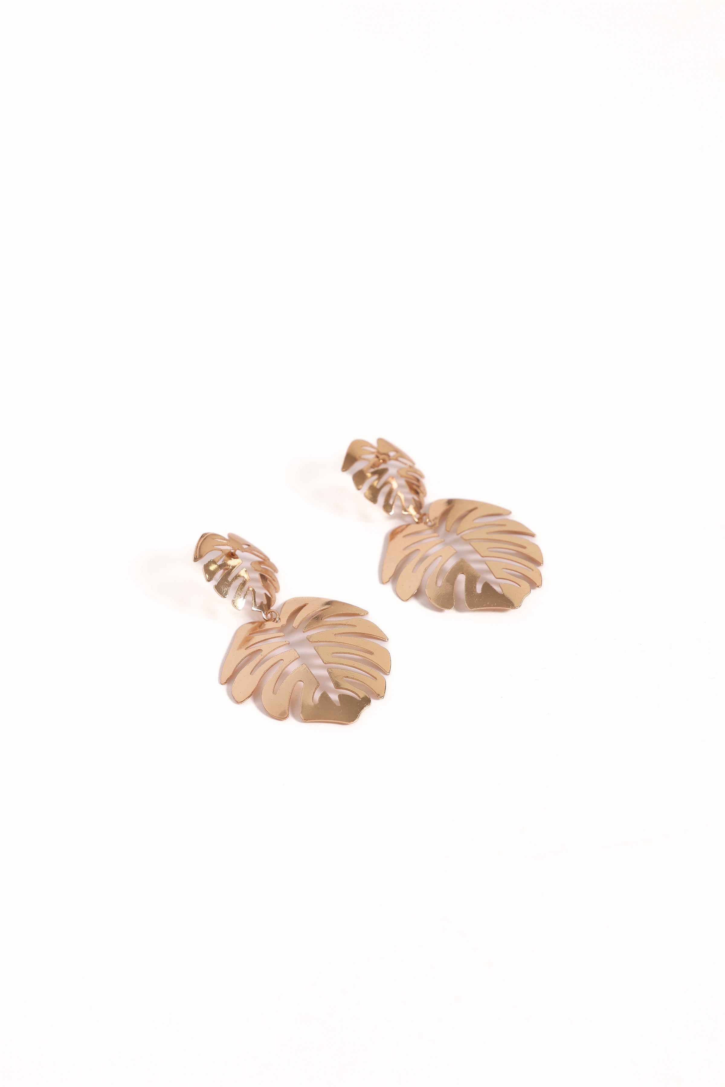 Petal and Pup USA ACCESSORIES Palm Earrings - Gold One Size