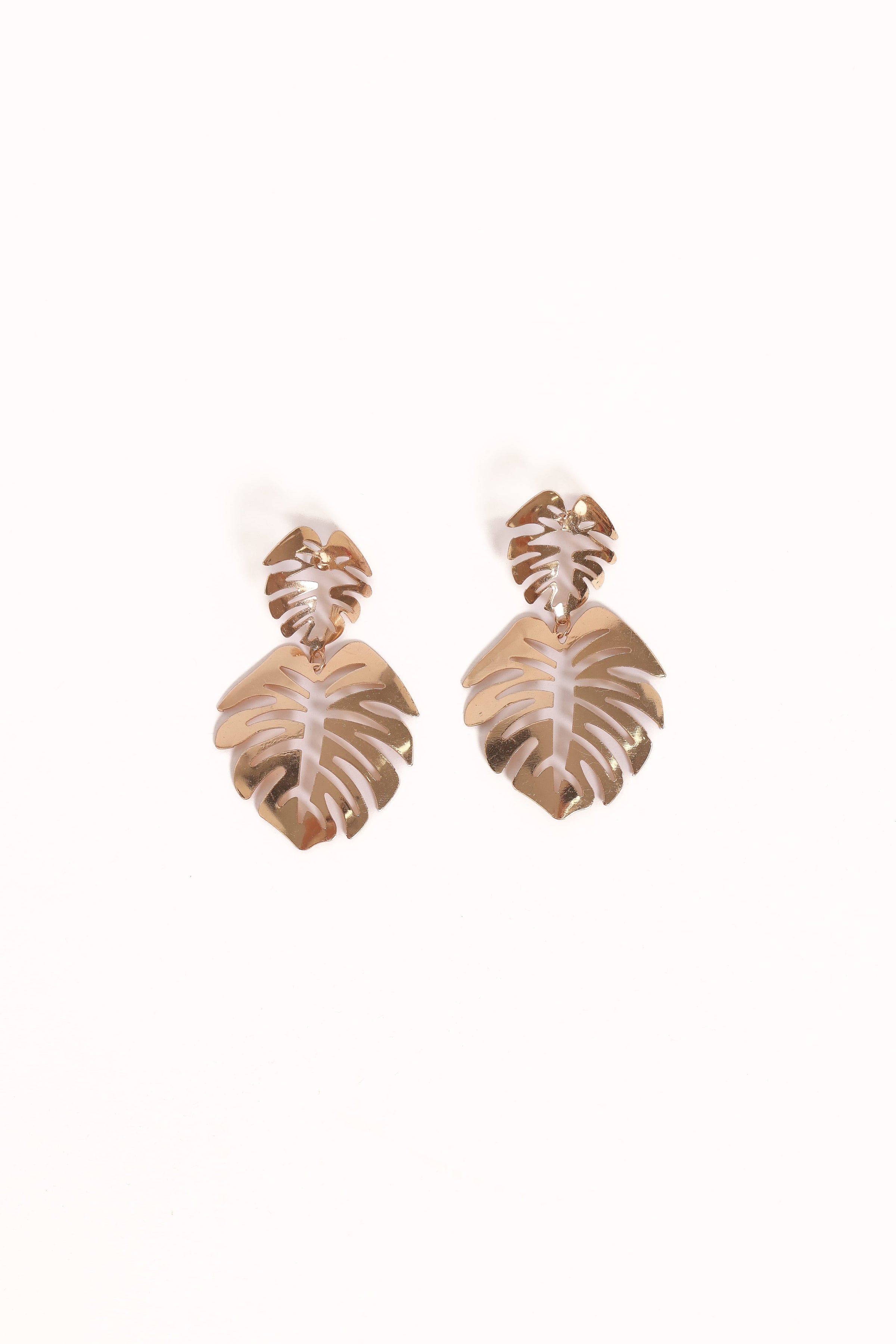 Petal and Pup USA ACCESSORIES Palm Earrings - Gold One Size
