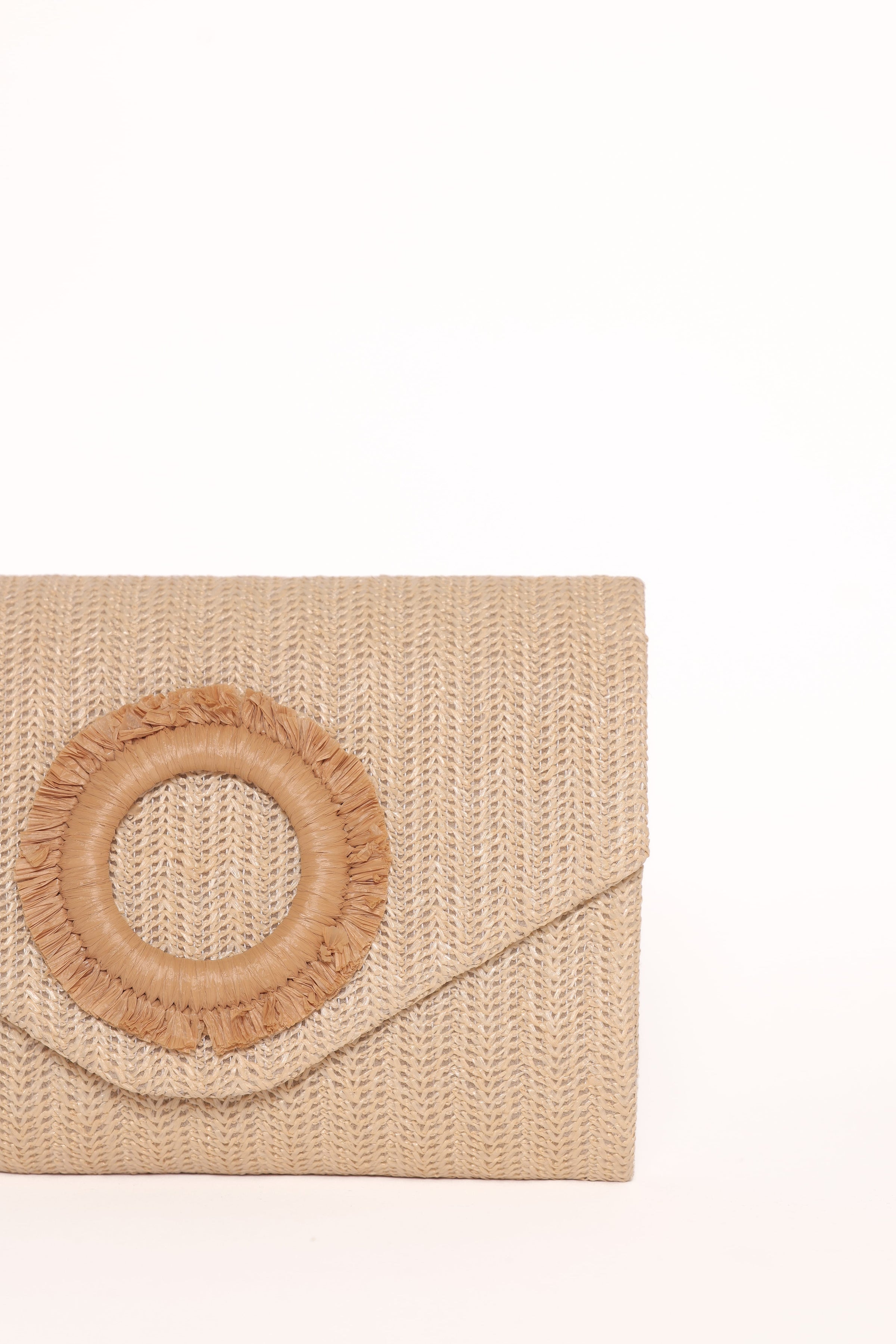 Petal and Pup USA ACCESSORIES Panama Clutch - Sand One Size
