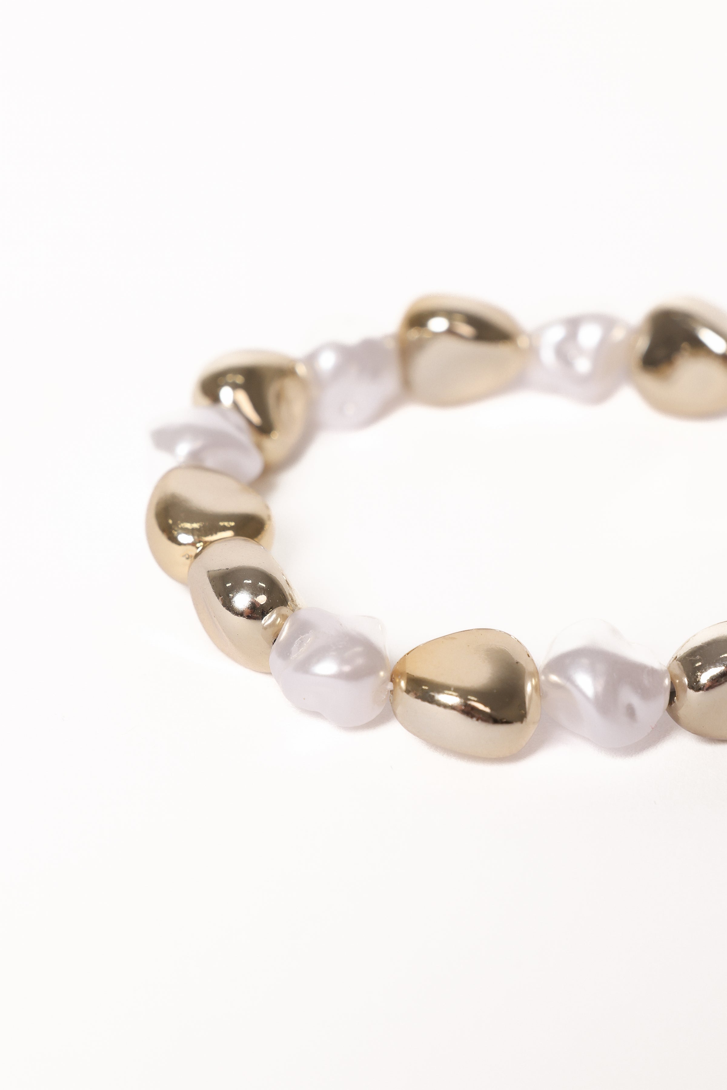 Petal and Pup USA ACCESSORIES Phoenix Bracelet - Gold/Pearl One Size