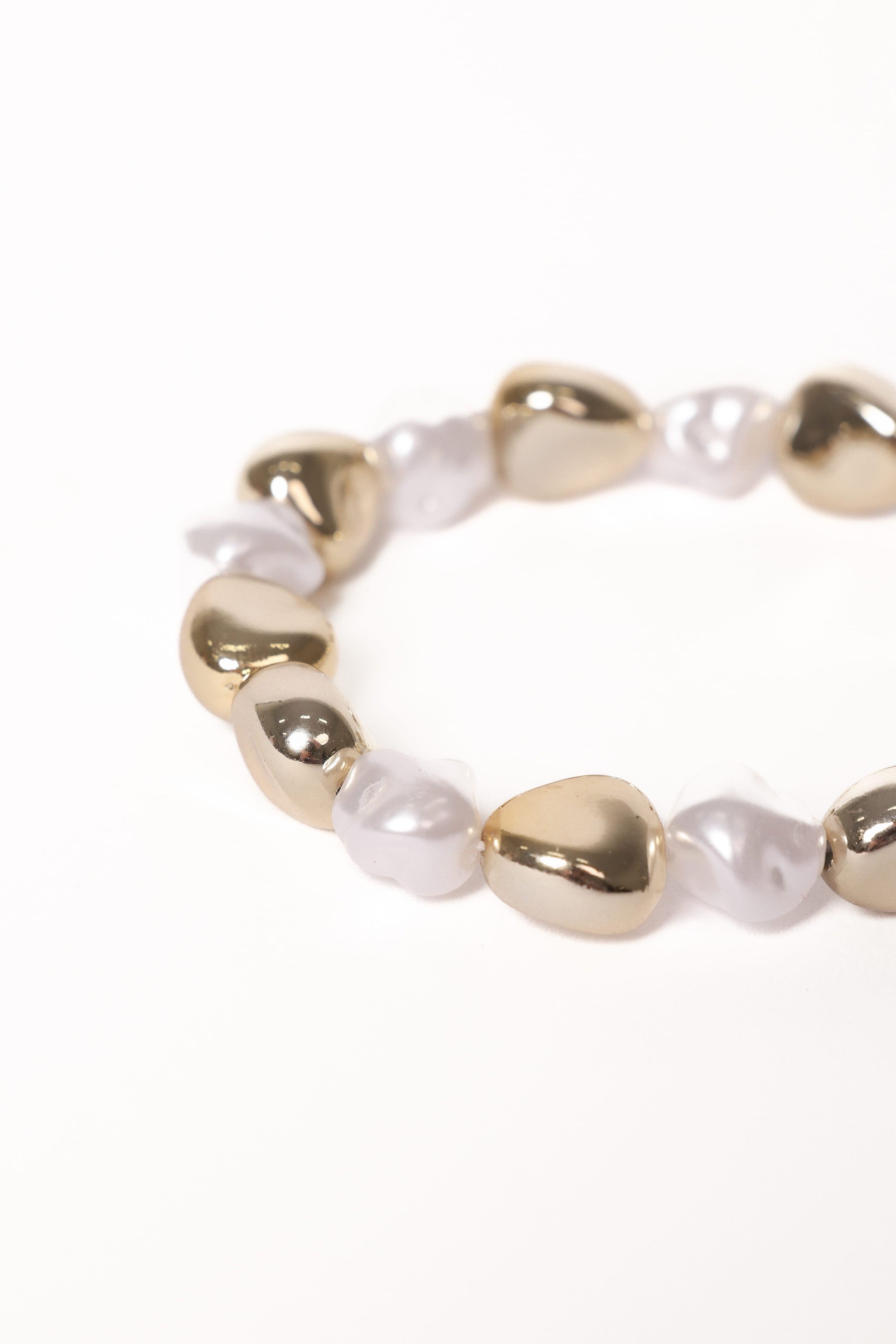 Petal and Pup USA ACCESSORIES Phoenix Bracelet - Gold/Pearl One Size