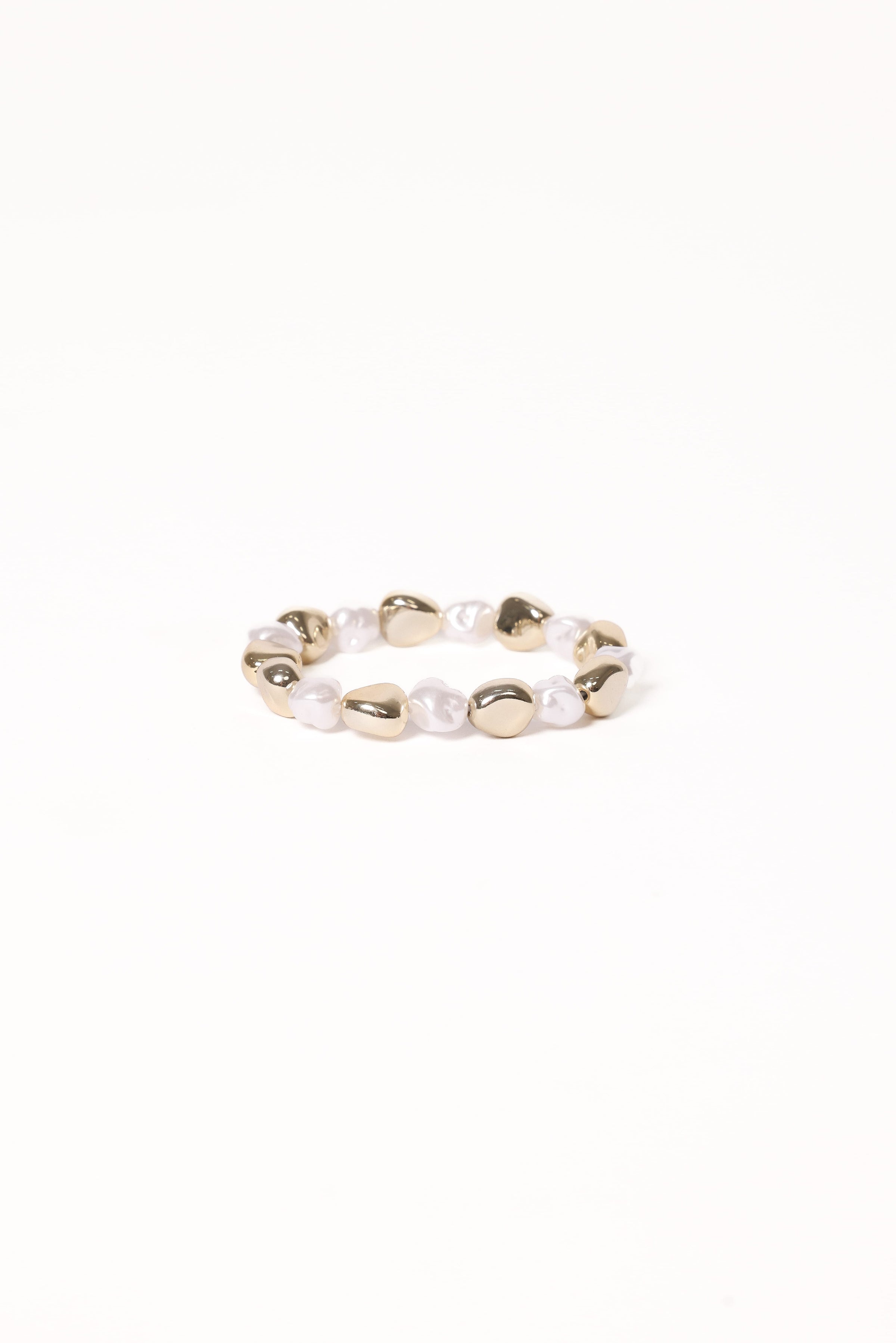 Petal and Pup USA ACCESSORIES Phoenix Bracelet - Gold/Pearl One Size