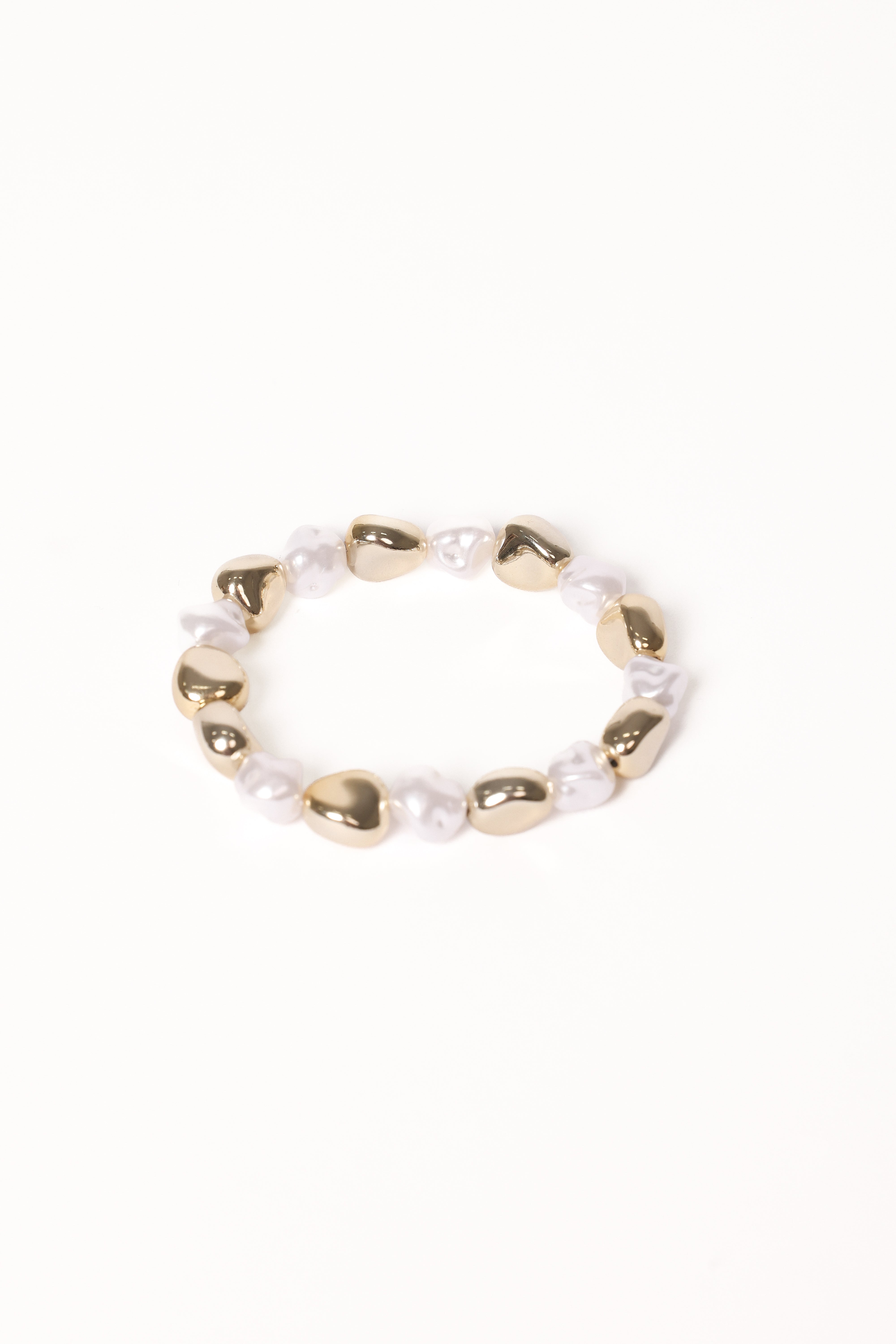 Petal and Pup USA ACCESSORIES Phoenix Bracelet - Gold/Pearl One Size