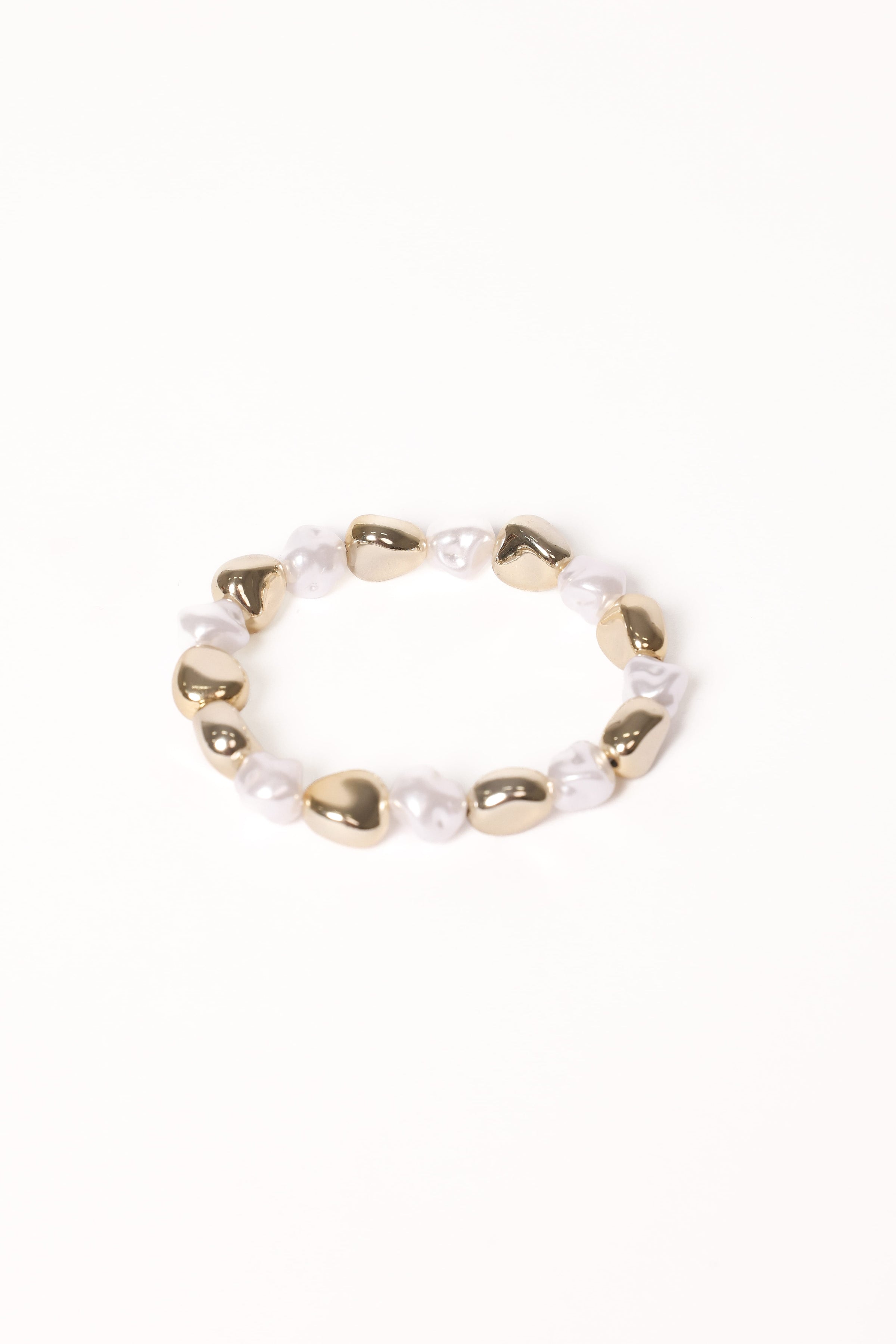 Petal and Pup USA ACCESSORIES Phoenix Bracelet - Gold/Pearl One Size