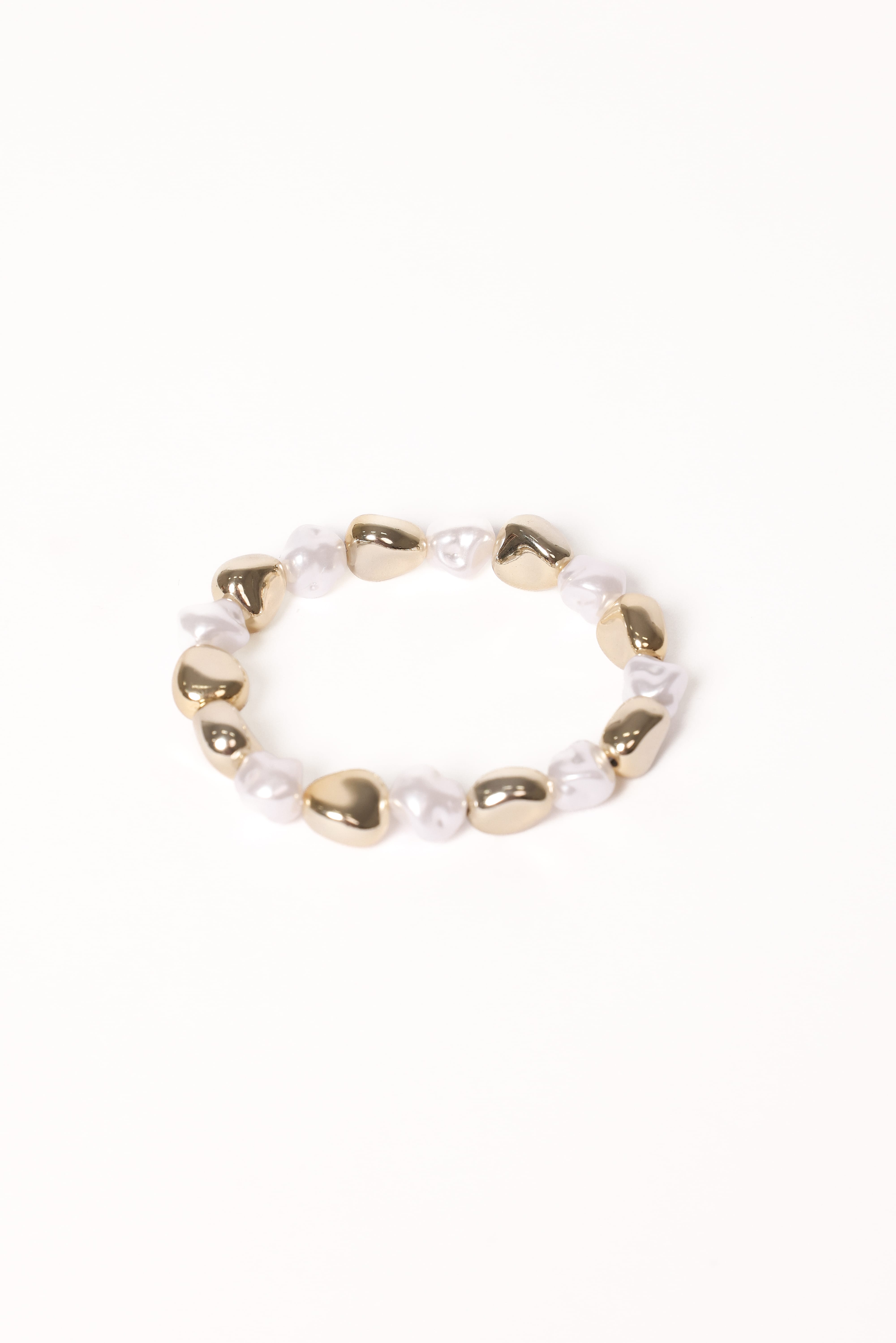 Petal and Pup USA ACCESSORIES Phoenix Bracelet - Gold/Pearl One Size