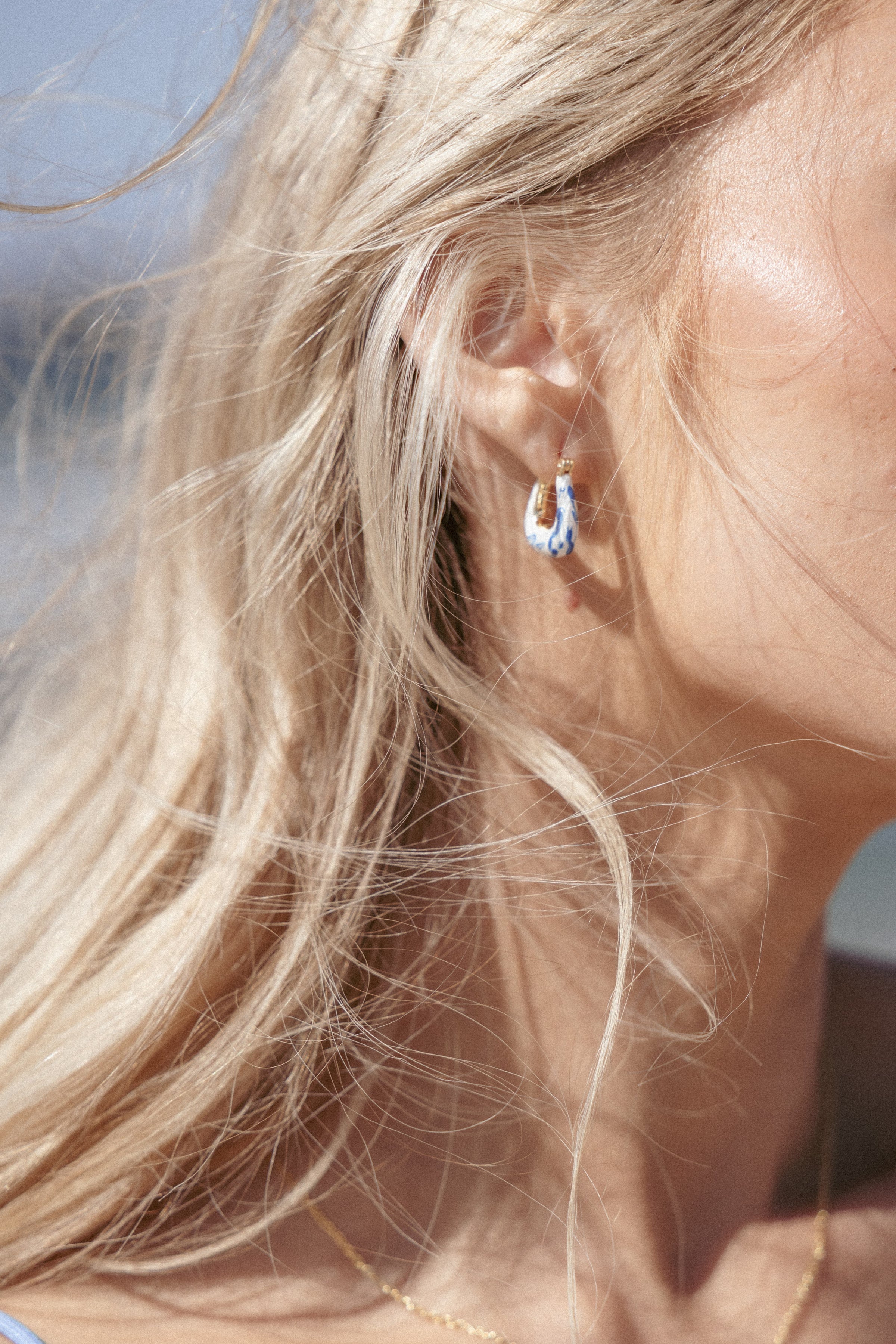 Petal and Pup USA ACCESSORIES Riven Earrings - Blue One Size