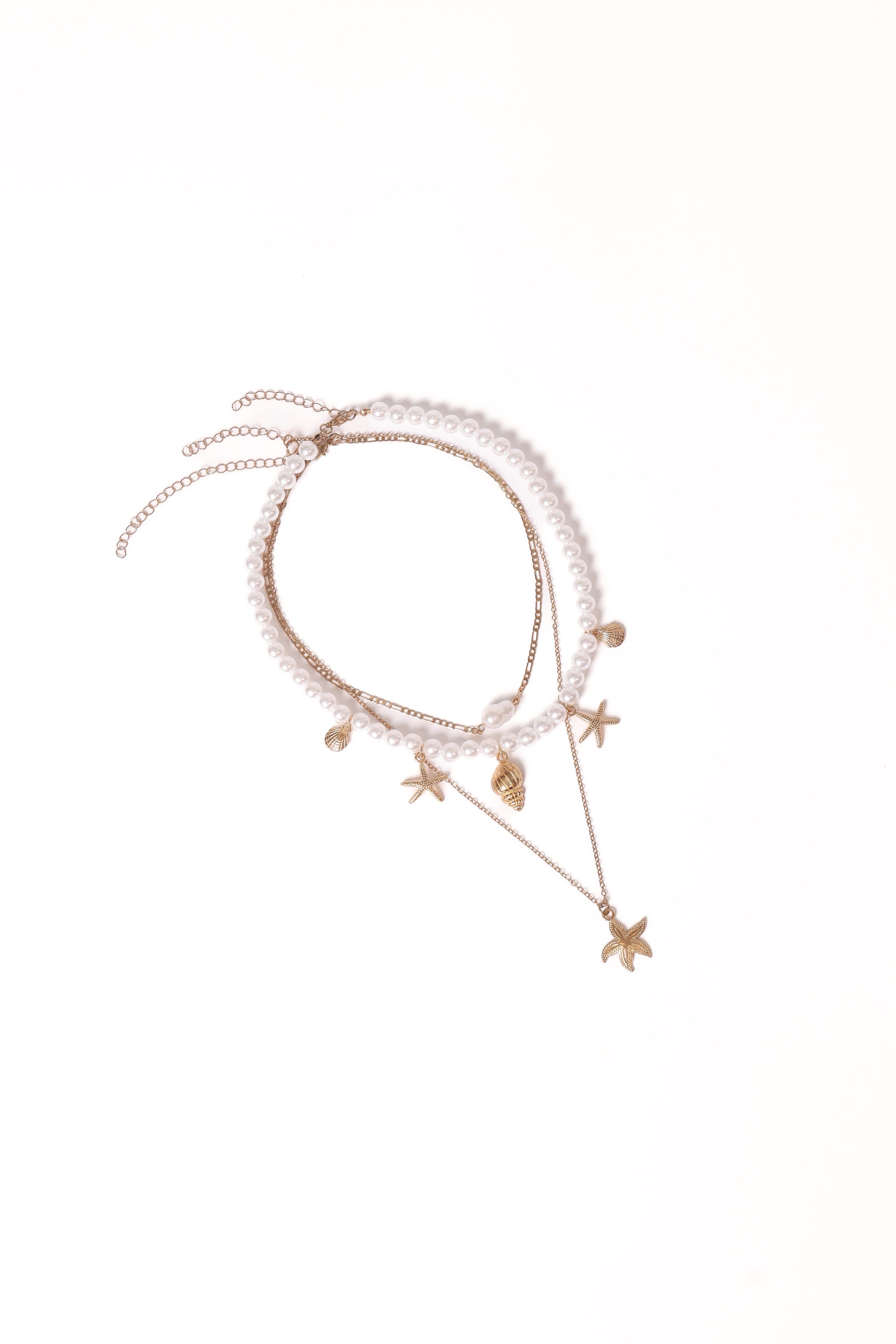 Petal and Pup USA ACCESSORIES Riviera Necklace - Gold/Pearl One Size