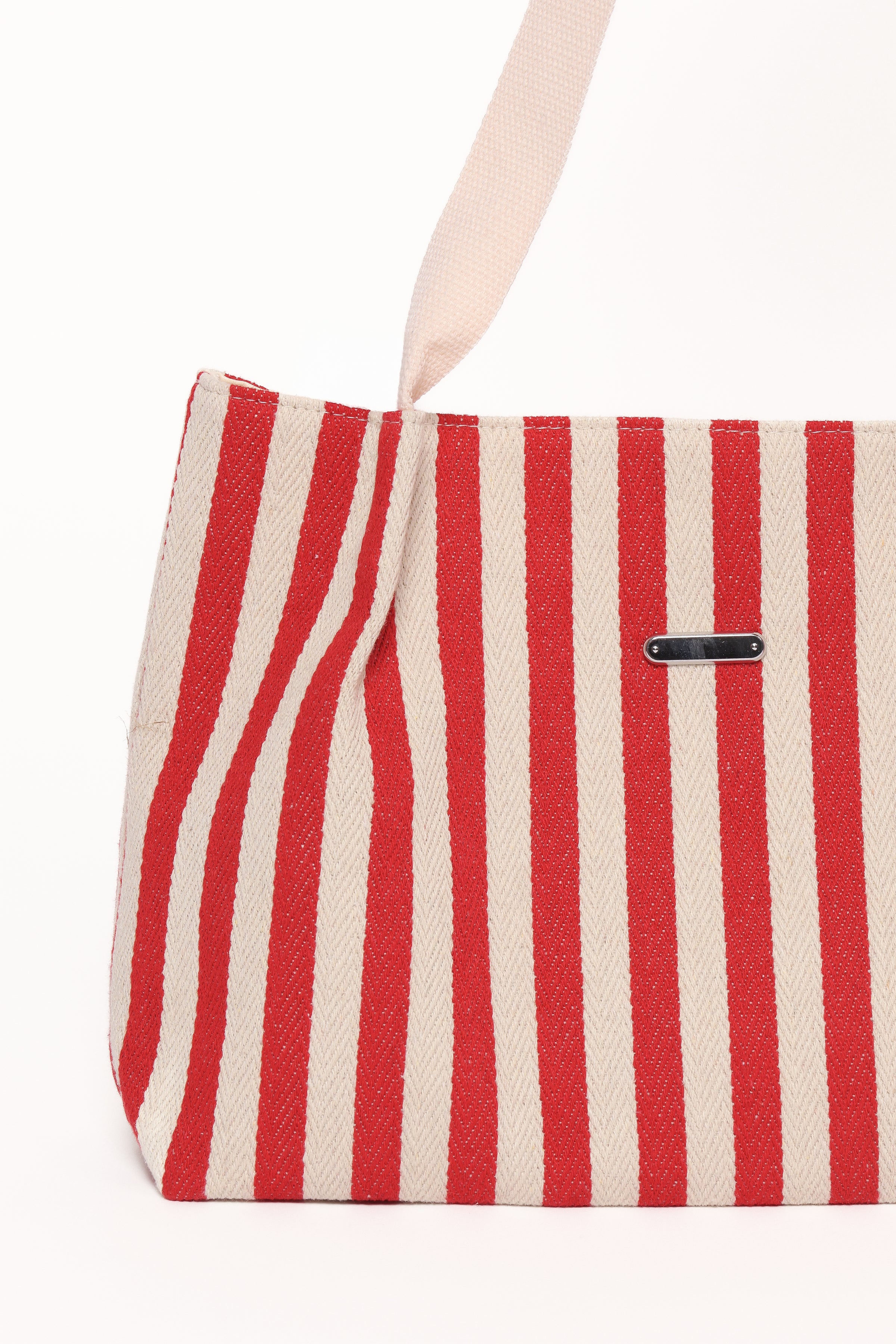 Petal and Pup USA ACCESSORIES Ruby Beach Bag - Red Stripe One Size