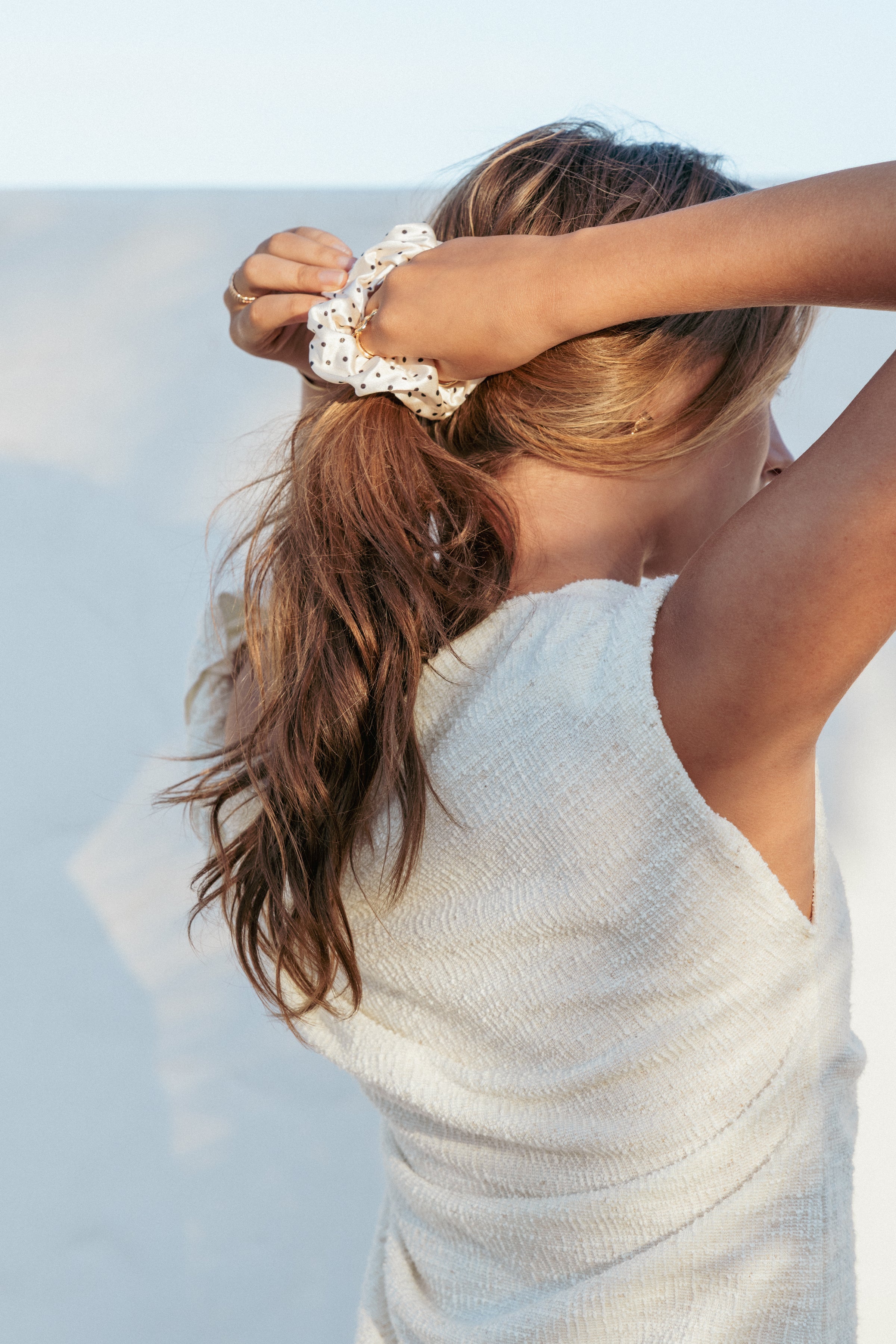 Petal and Pup USA ACCESSORIES Sally Scrunchie - Cream One Size