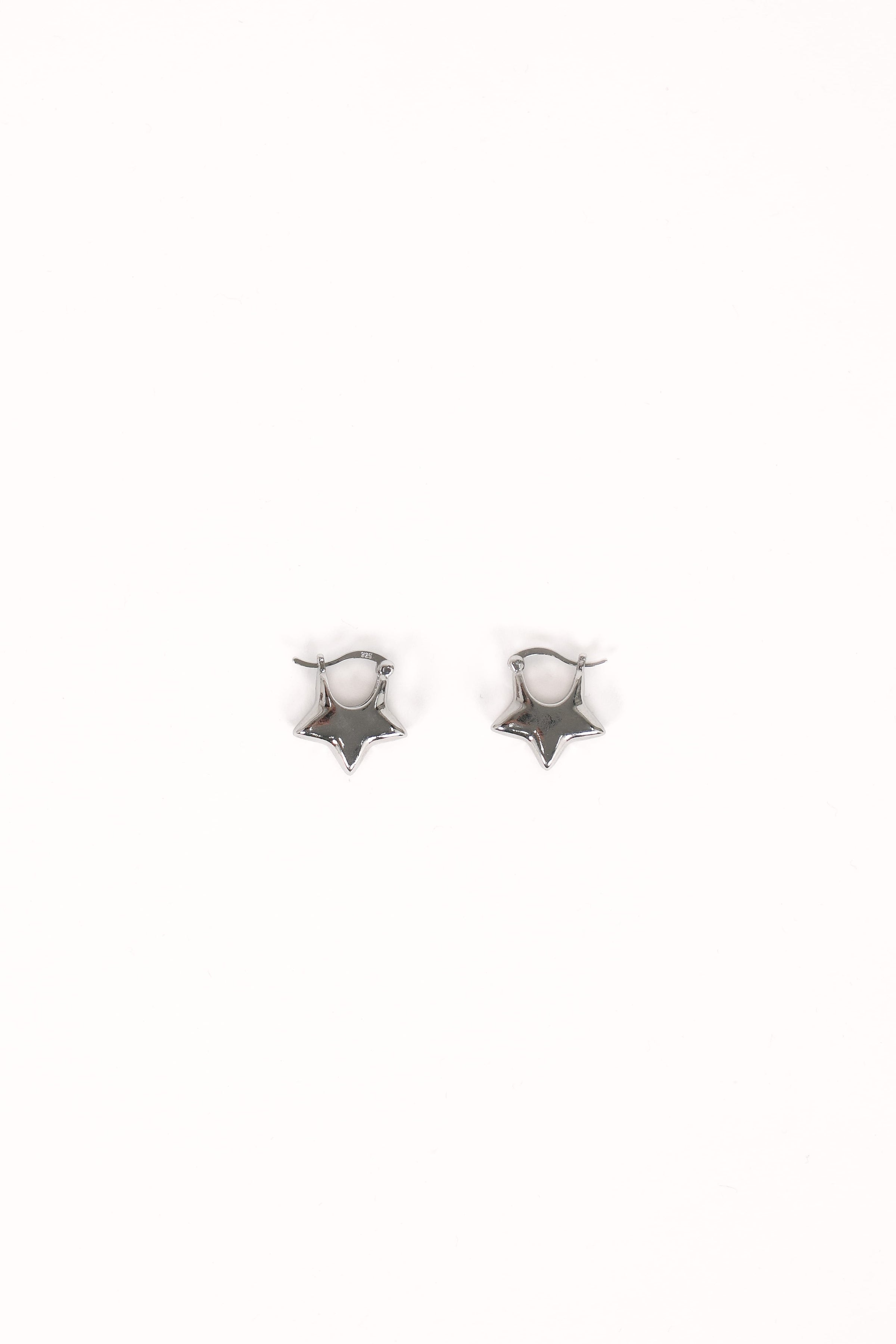 Petal and Pup USA ACCESSORIES Scarlet Star Earrings - Silver One Size