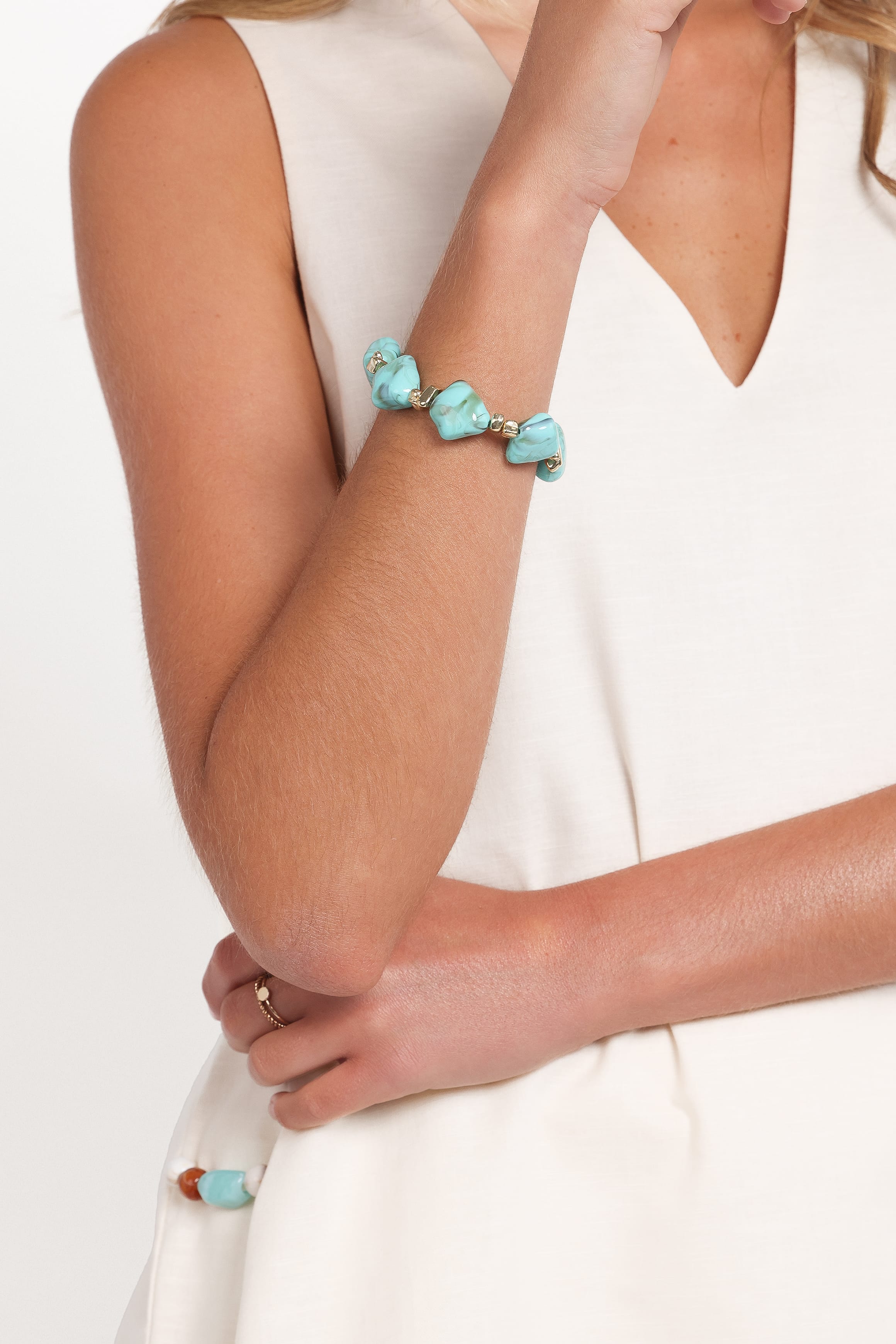 Petal and Pup USA ACCESSORIES Serenity Bracelet - Blue/Gold One Size
