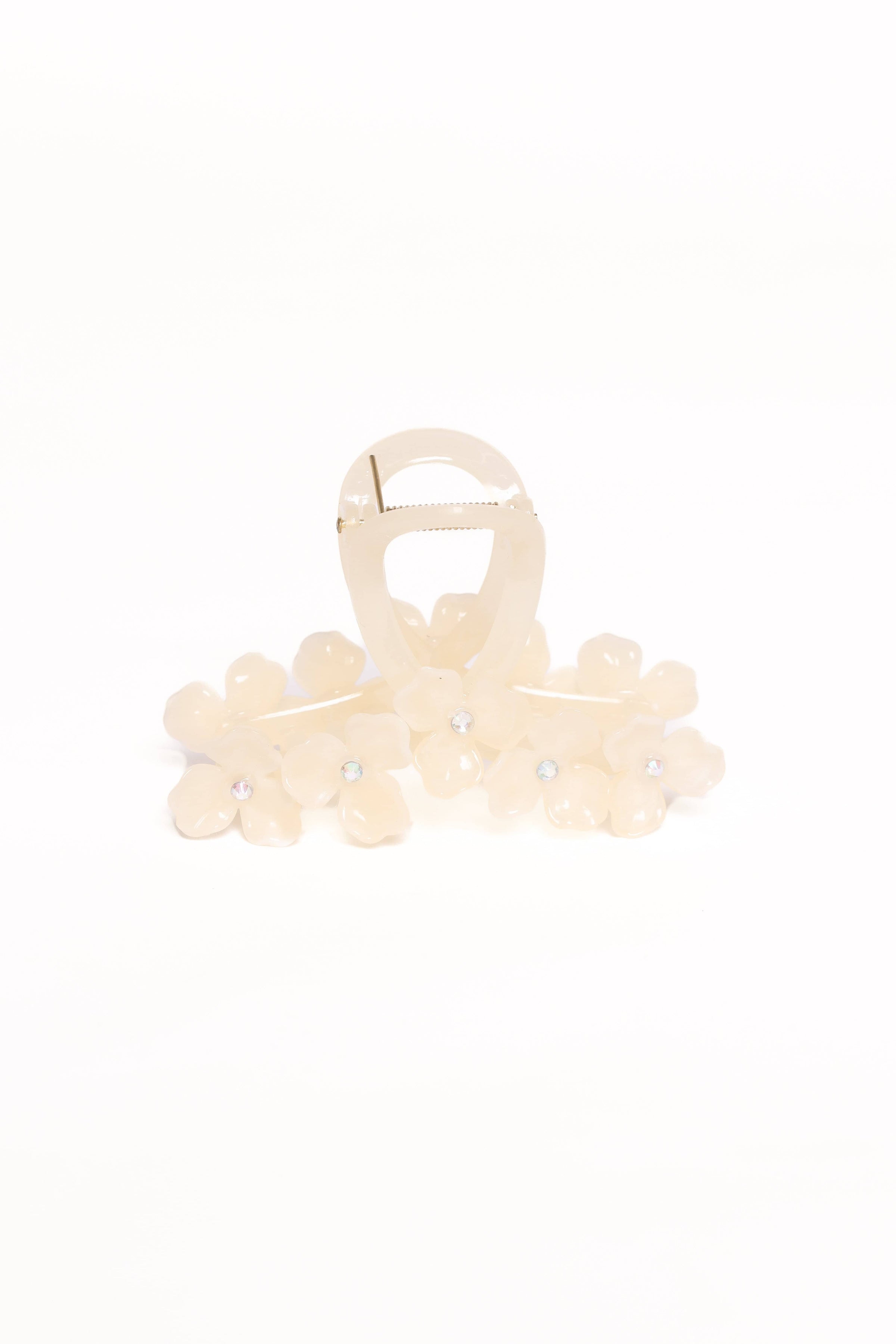 Petal and Pup USA ACCESSORIES Shiloh Flower Hair Clip - Cream One Size