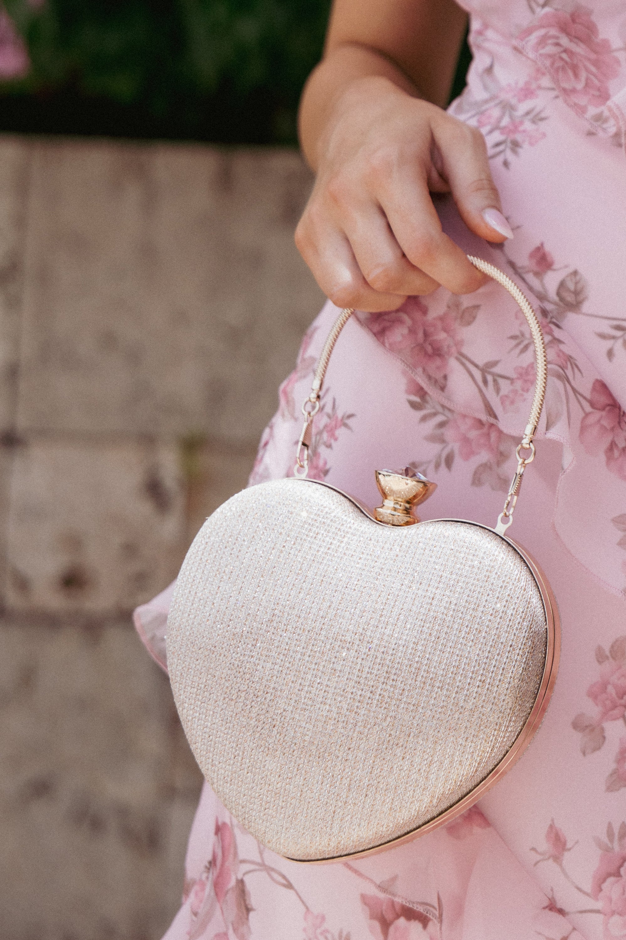 Petal and Pup USA ACCESSORIES Sienna Heart Bag - Champagne Gold One Size