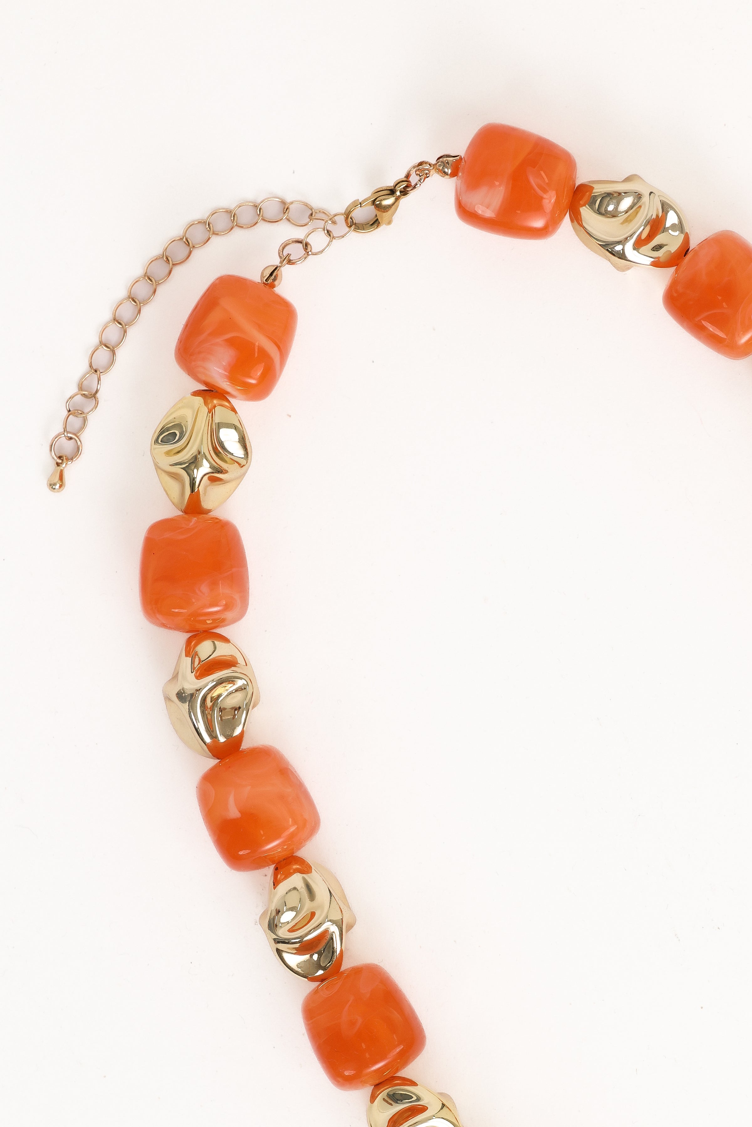 Petal and Pup USA ACCESSORIES Solari Necklace - Gold/Orange One Size