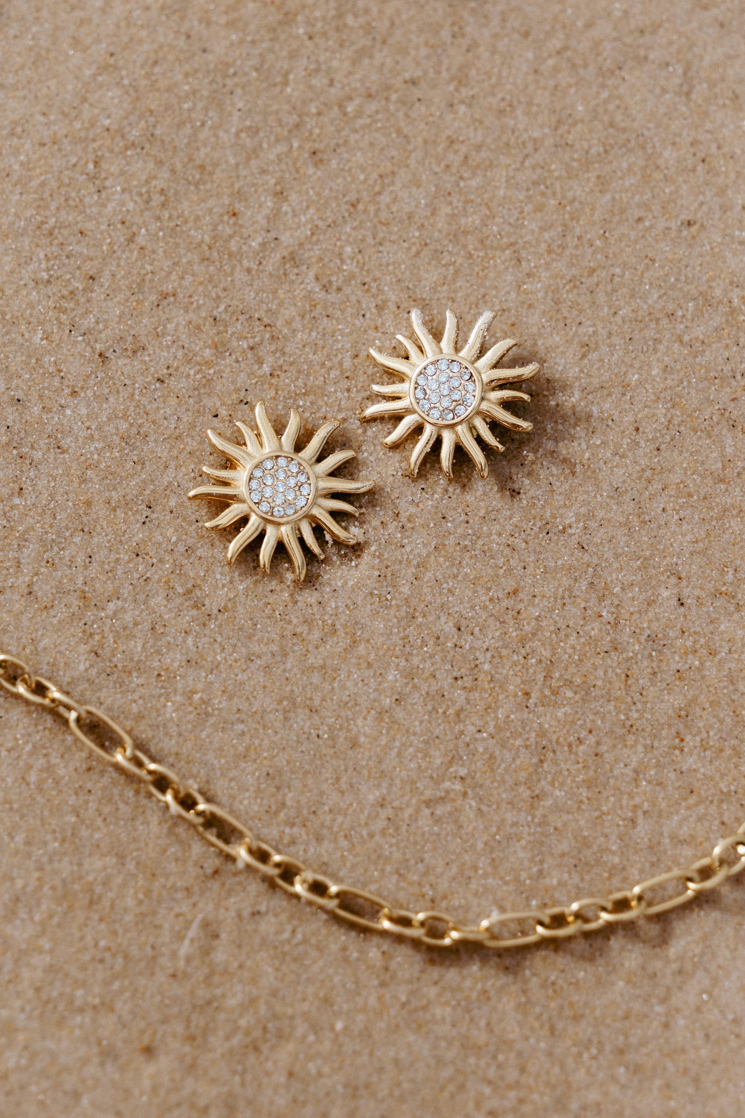 Petal and Pup USA ACCESSORIES Soleil Earrings - Gold One Size