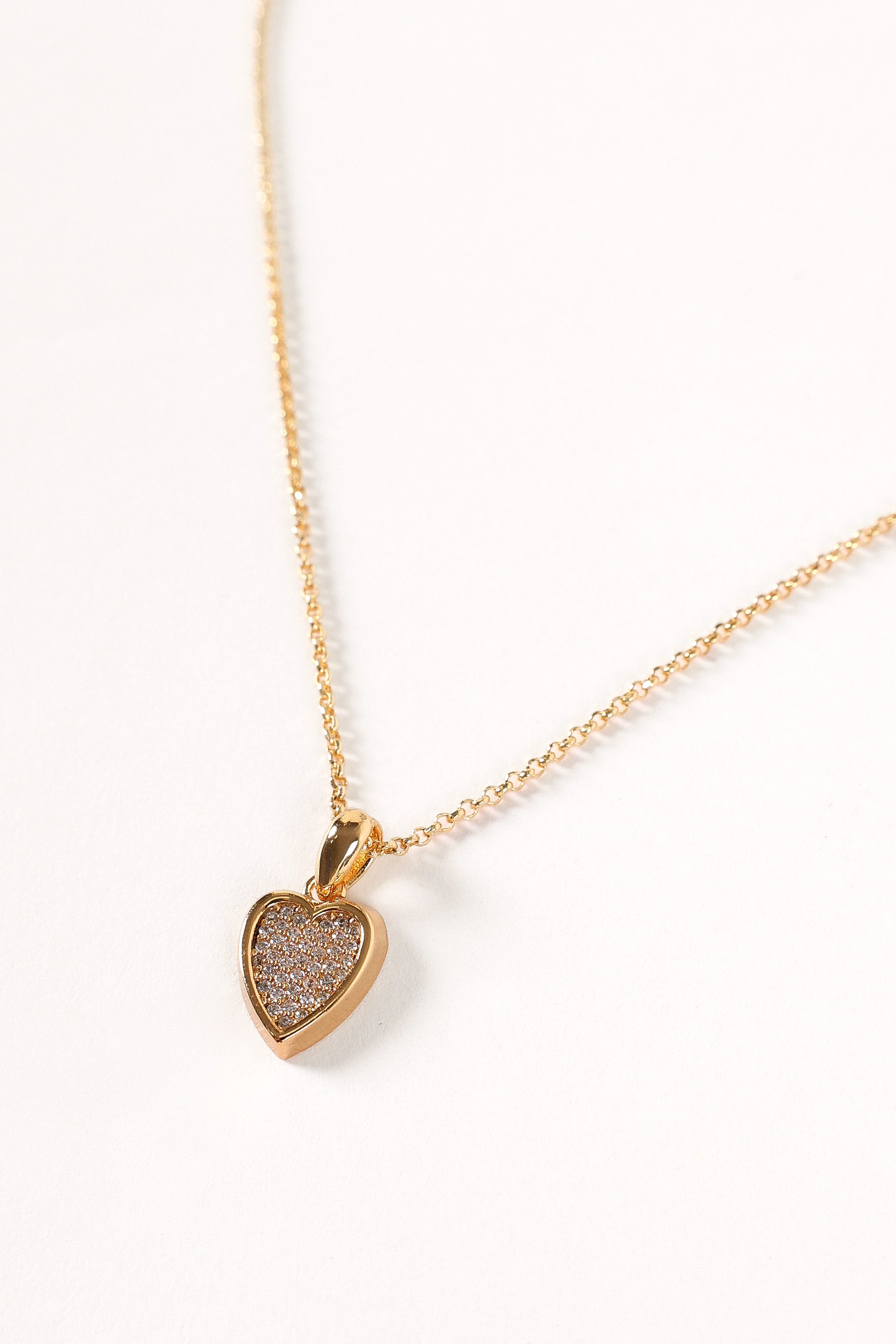 Petal and Pup USA ACCESSORIES Sophie Heart Necklace - Gold One Size