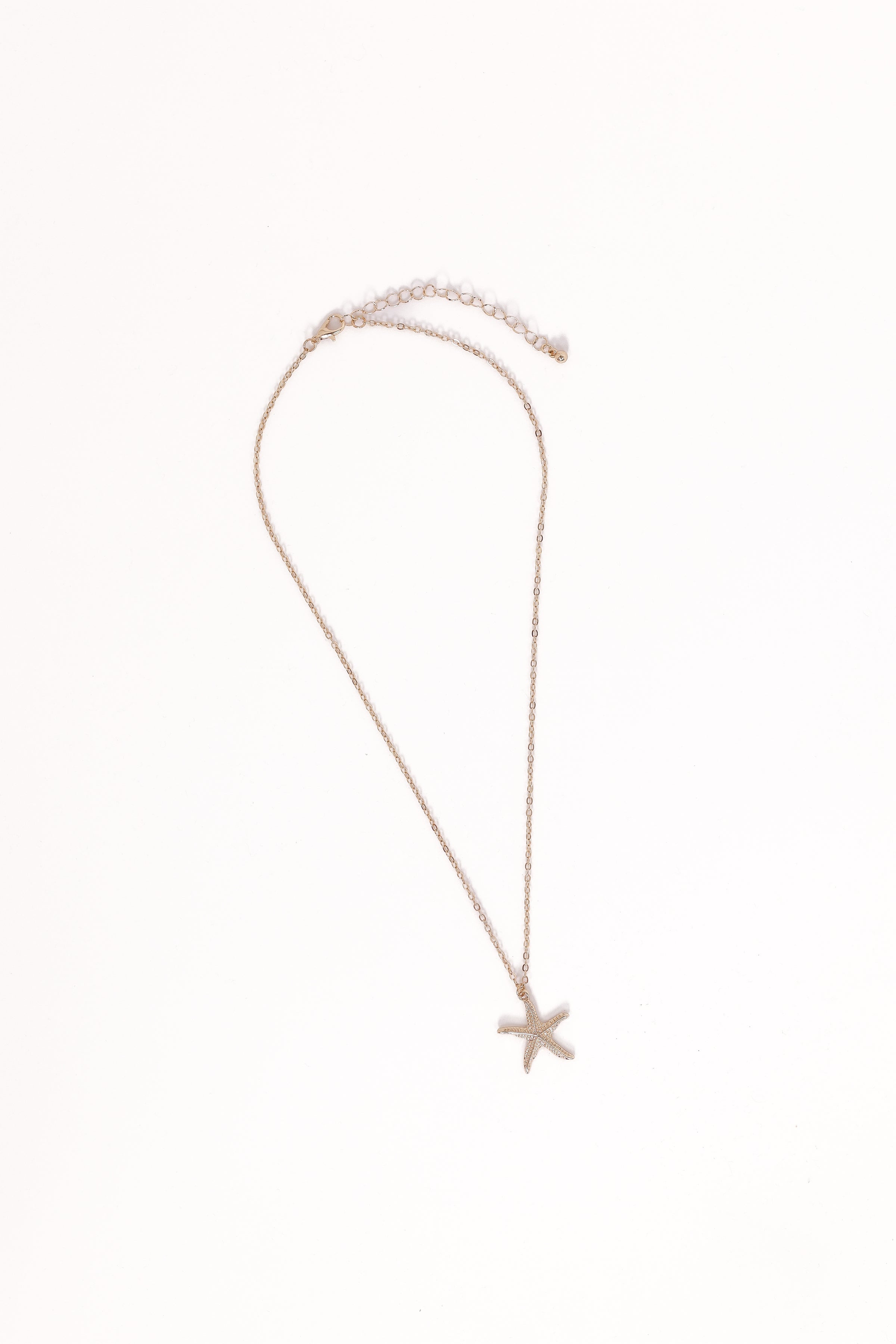 Petal and Pup USA ACCESSORIES Starfish Necklace - Gold One Size