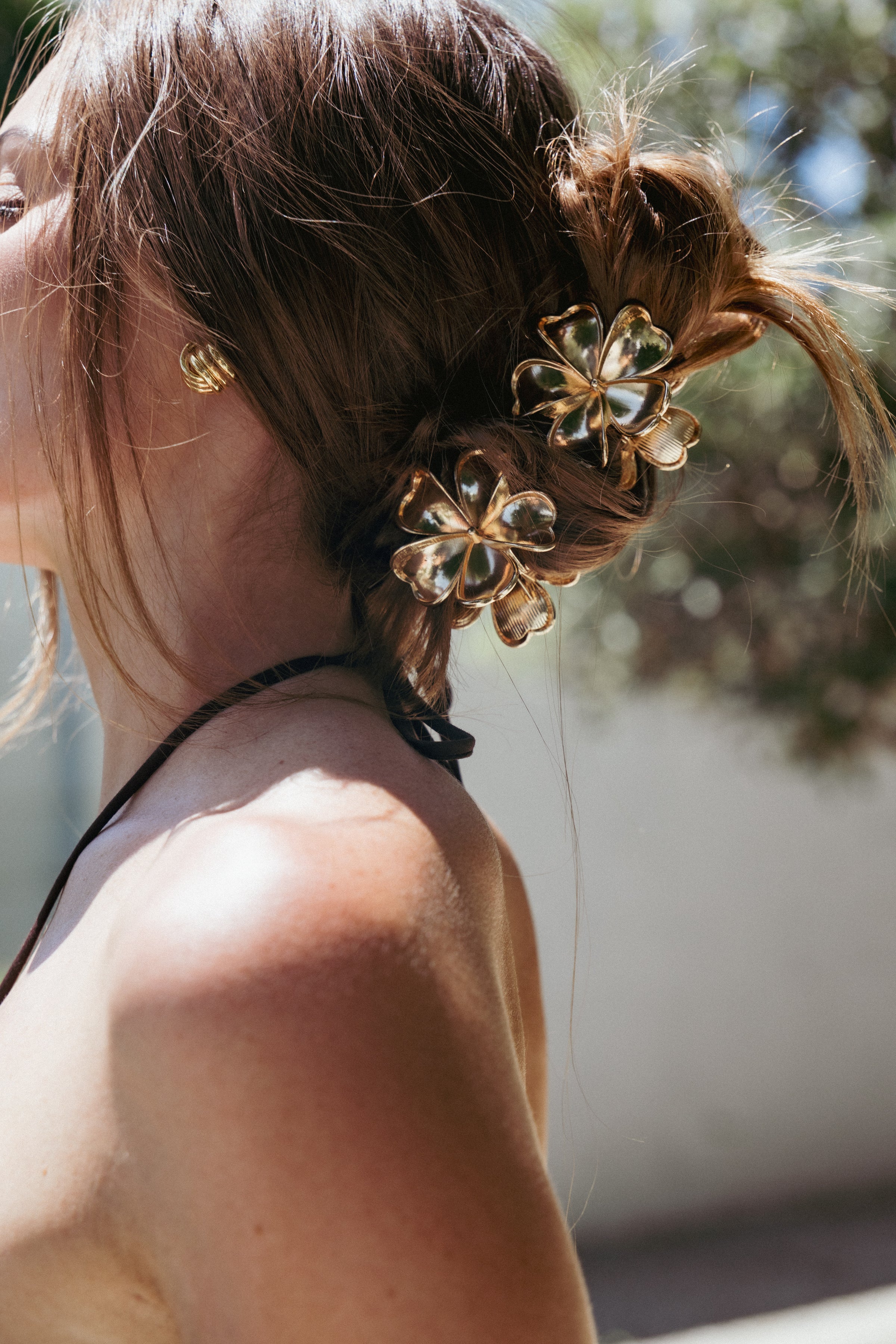 Petal and Pup USA ACCESSORIES Tiffany 2 Pack Flower Hair Clips - Gold One Size