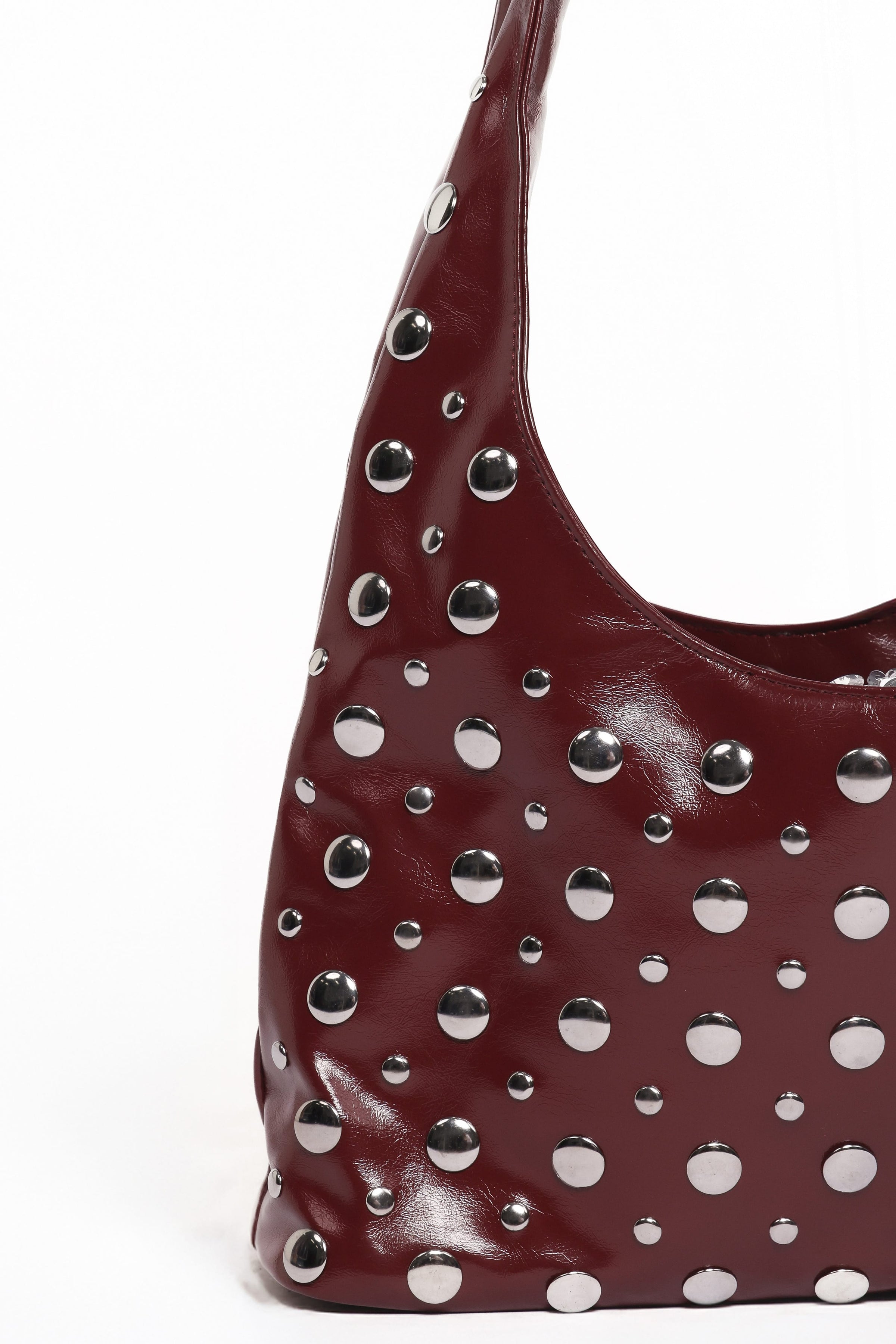 Petal and Pup USA ACCESSORIES Valerie Studded Bag - Red One Size