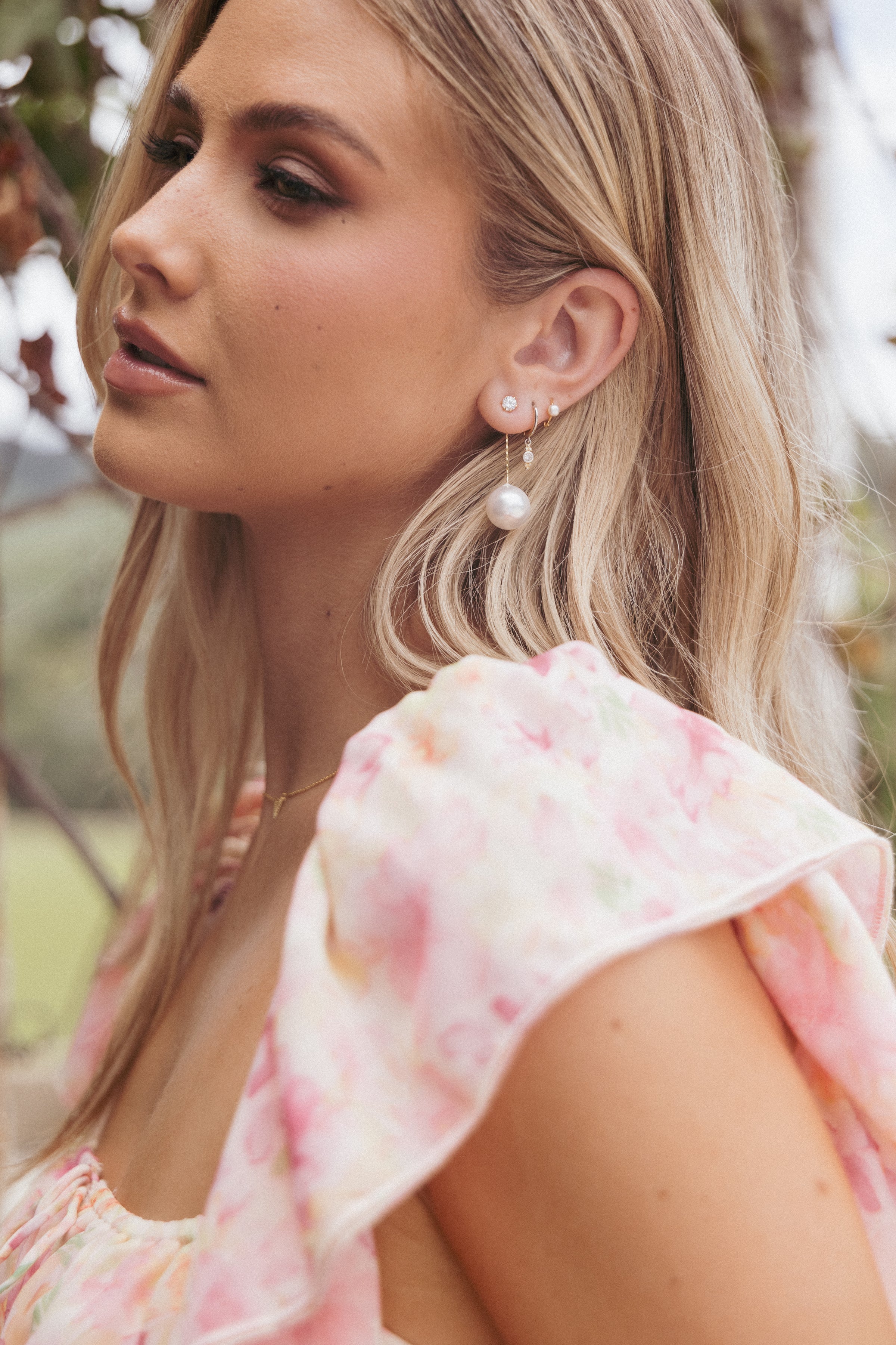 Petal and Pup USA ACCESSORIES Vivienne Earrings - Gold/Pearl One Size