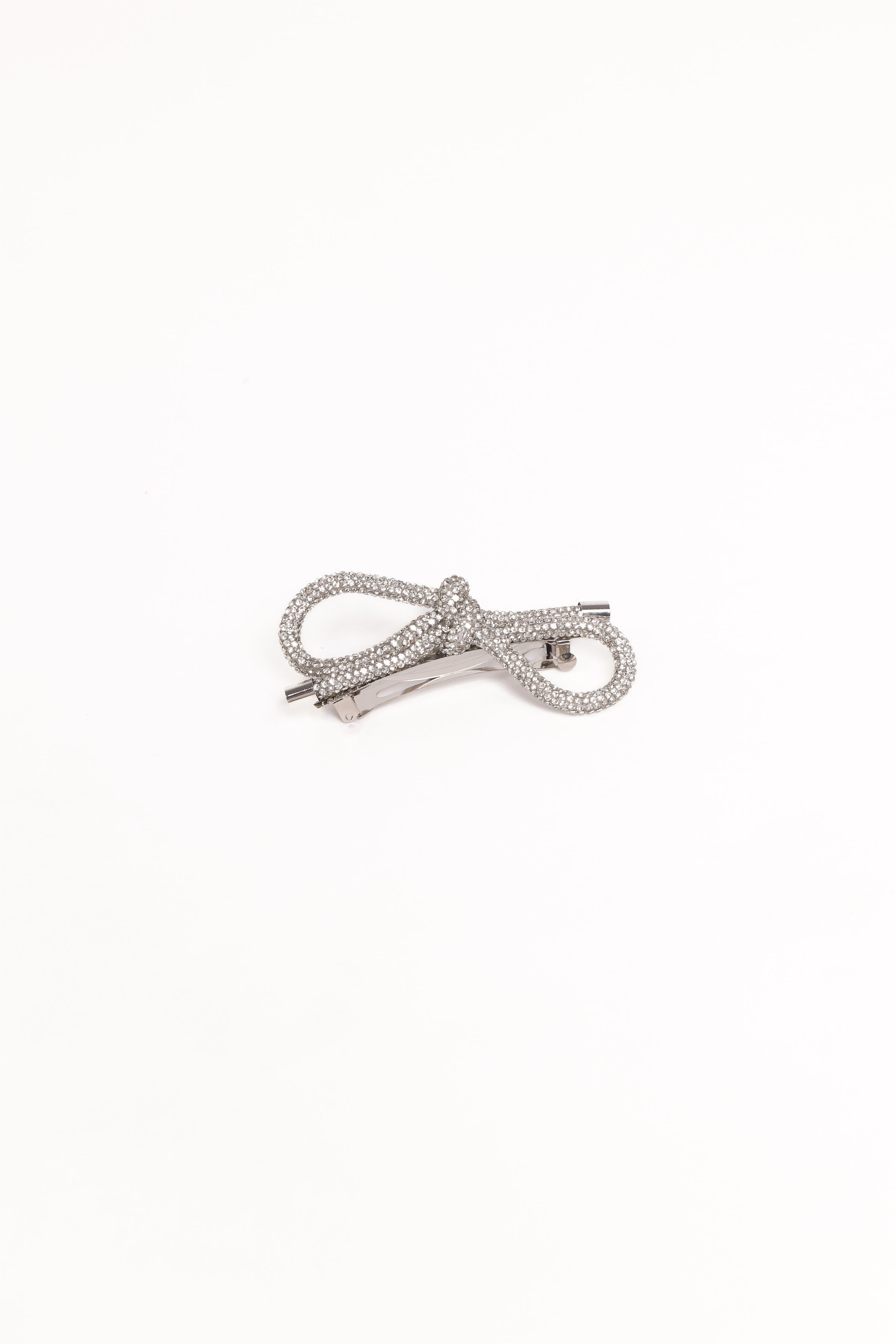 Petal and Pup USA ACCESSORIES Whitney Bow Hair Clip - Silver One Size