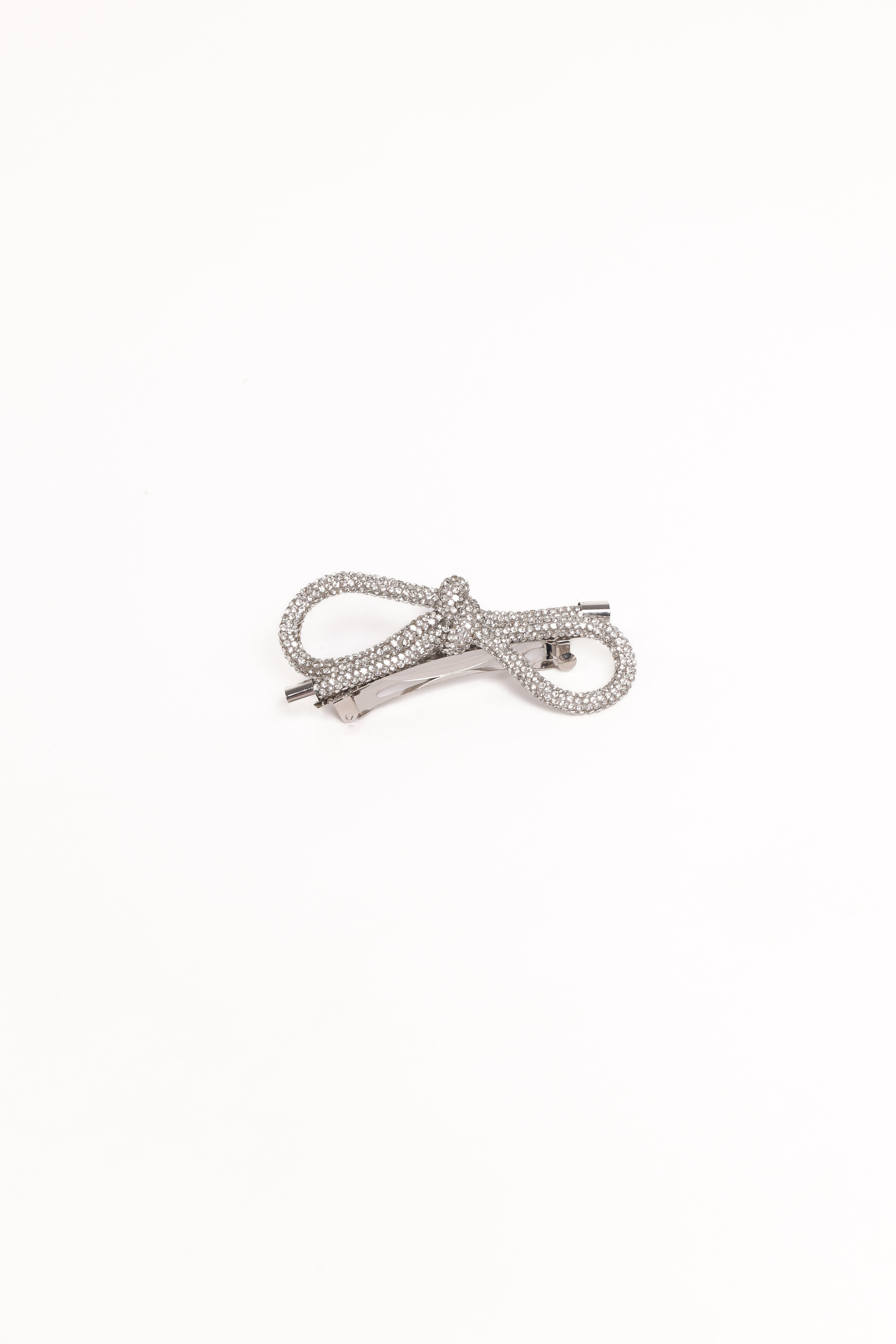 Petal and Pup USA ACCESSORIES Whitney Bow Hair Clip - Silver One Size