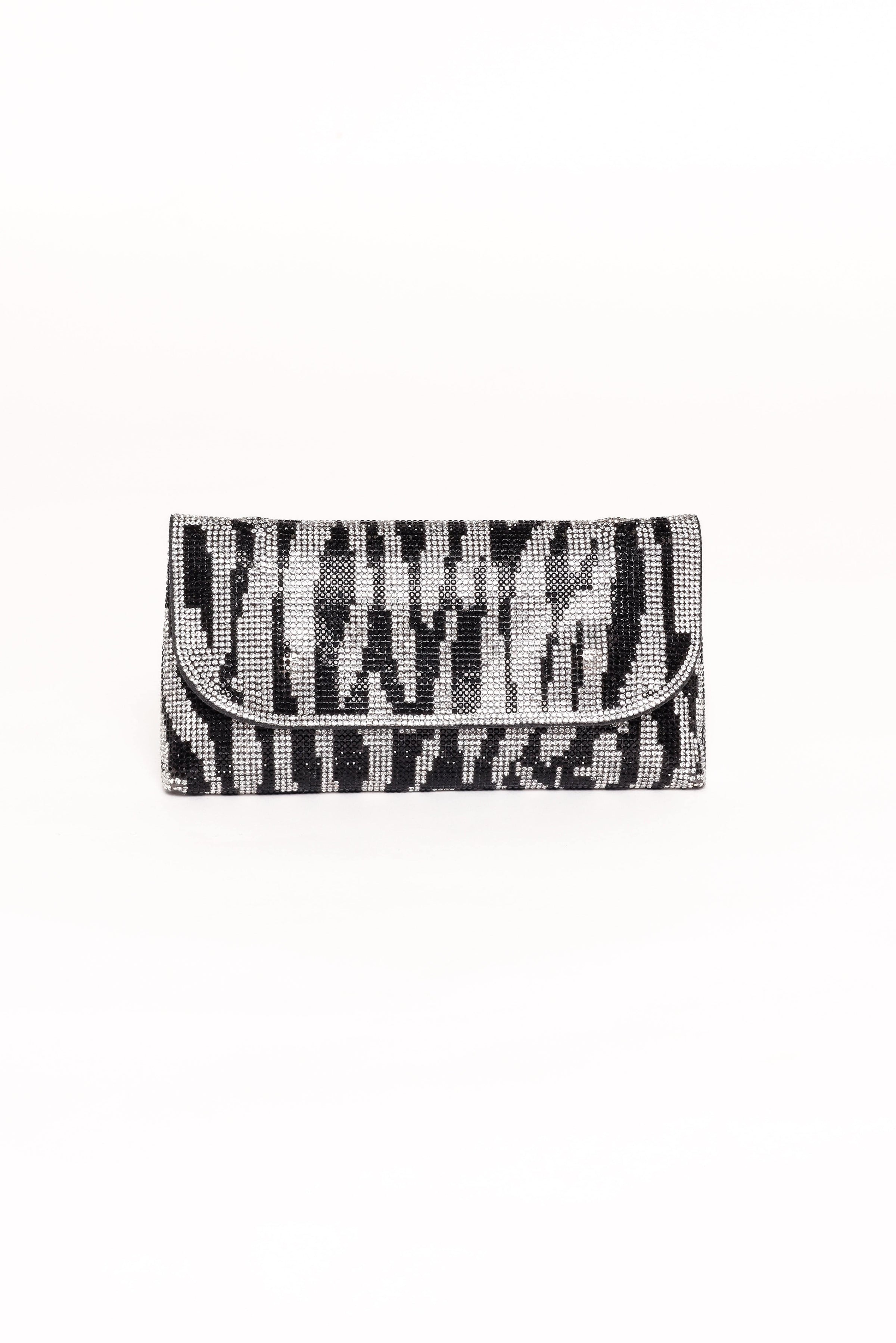 Petal and Pup USA ACCESSORIES Zara Embellished Bag - Zebra One Size