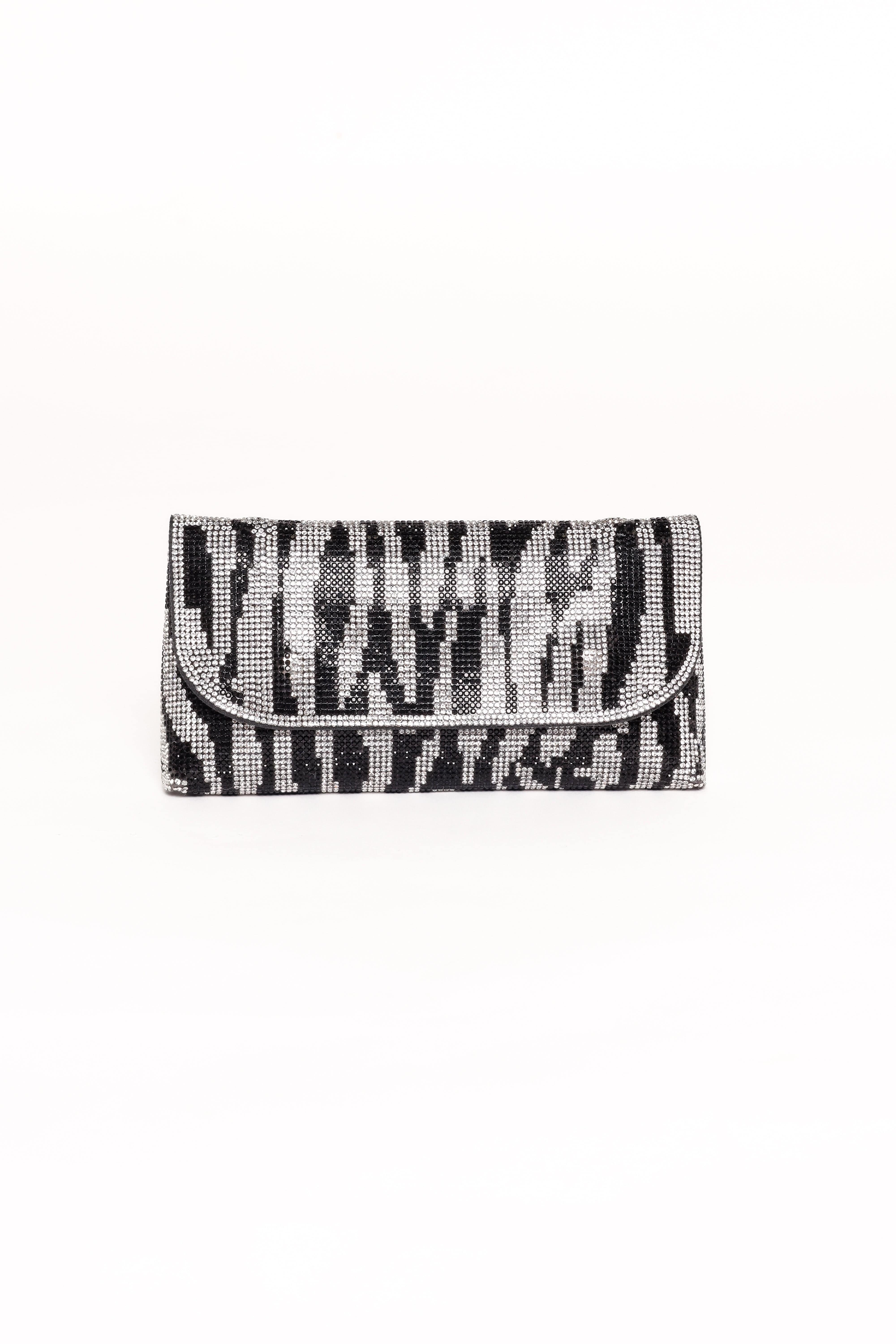 Petal and Pup USA ACCESSORIES Zara Embellished Bag - Zebra One Size