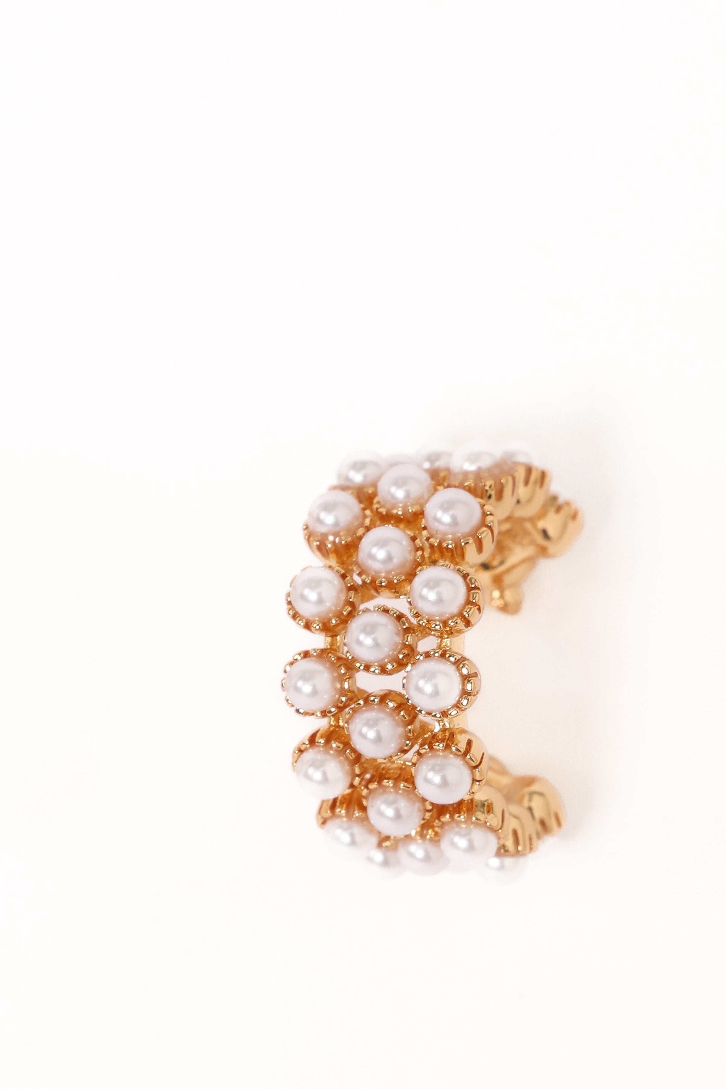 Petal and Pup USA ACCESSORIES Ziva Earrings - Gold Pearl One Size