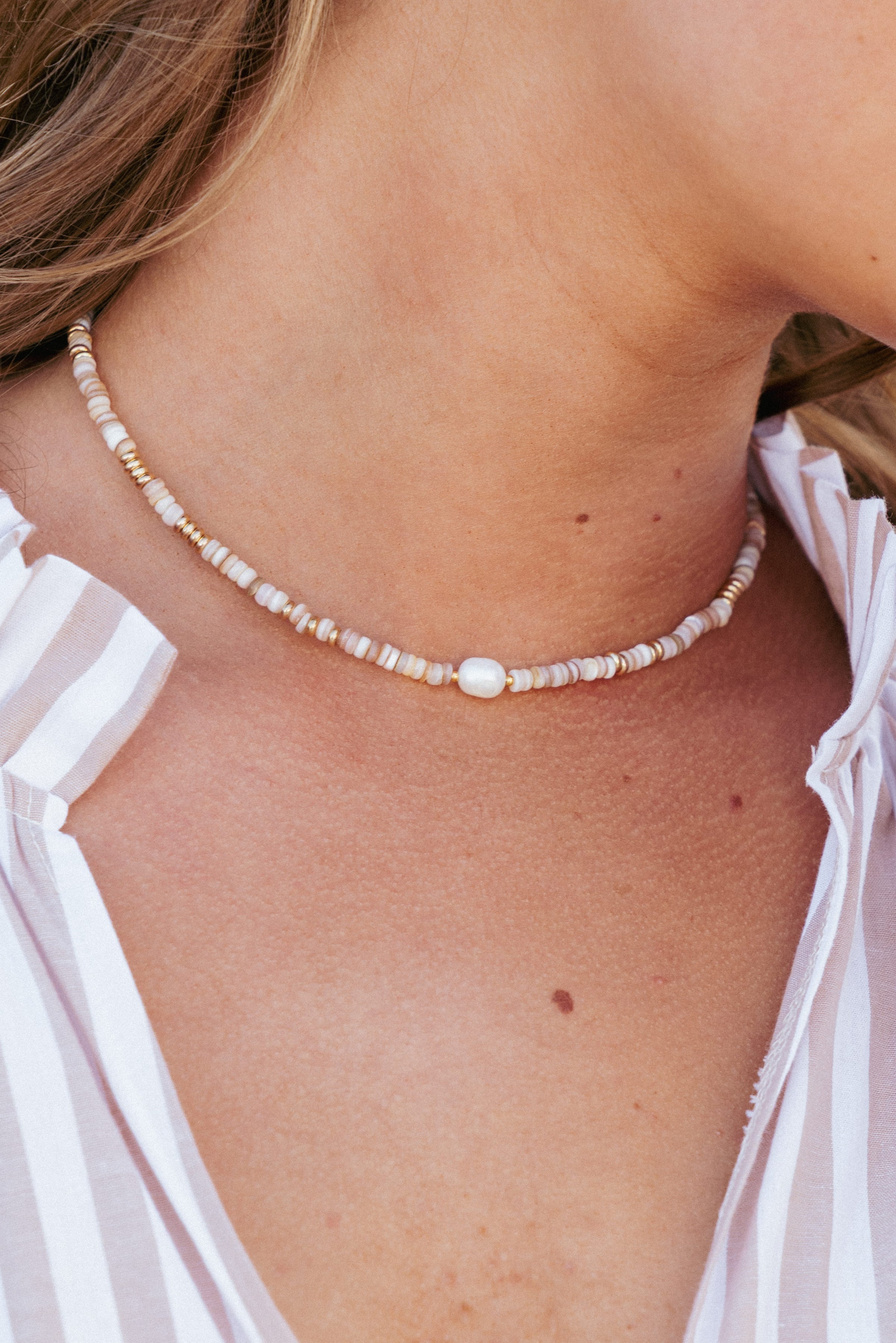Petal and Pup USA ACCESSORIES Ziva Necklace - White One Size