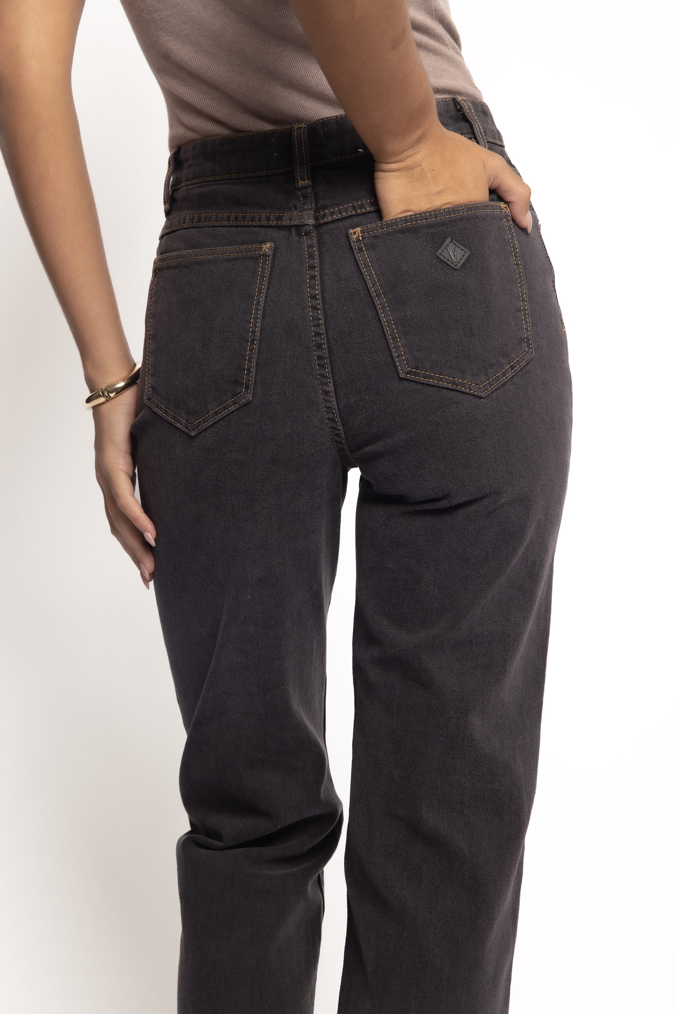 Petal and Pup USA BOTTOMS Abrand 94 High Straight Jeans - Cara Washed Black