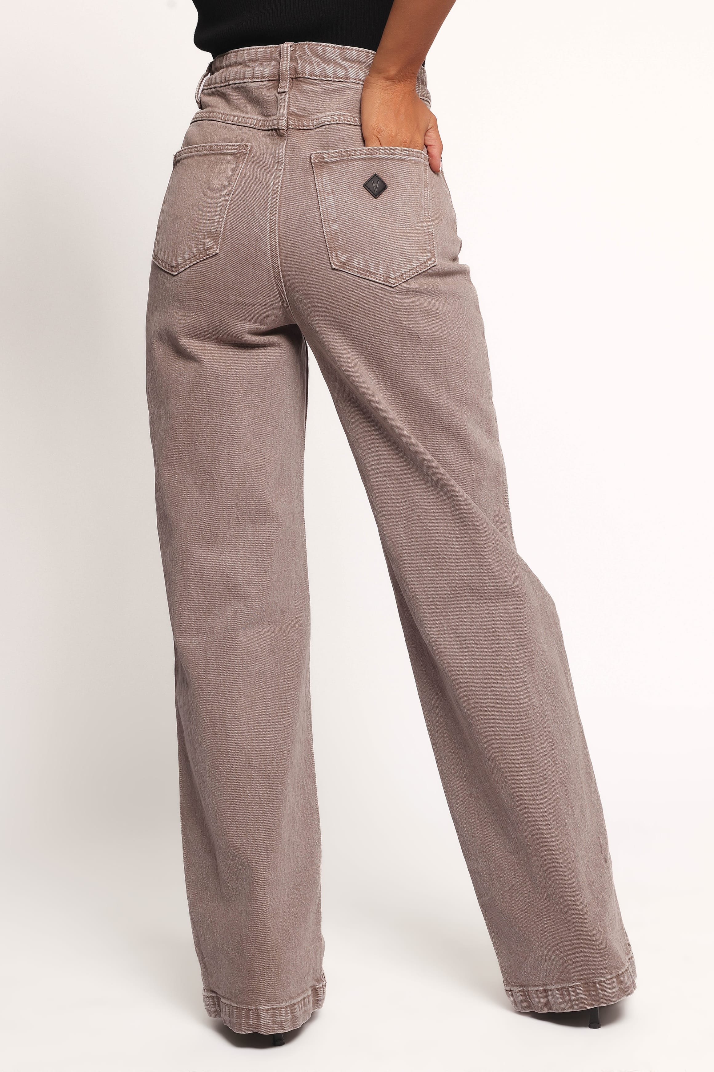 Petal and Pup USA BOTTOMS Abrand 94 High Wide Jeans - Mushroom