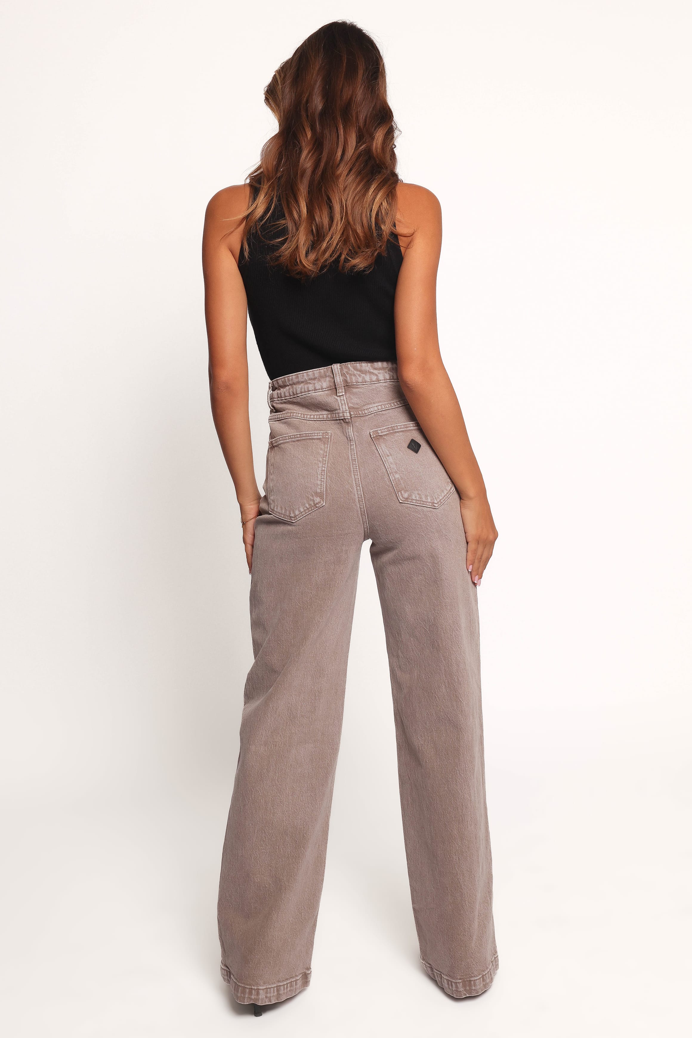 Petal and Pup USA BOTTOMS Abrand 94 High Wide Jeans - Mushroom