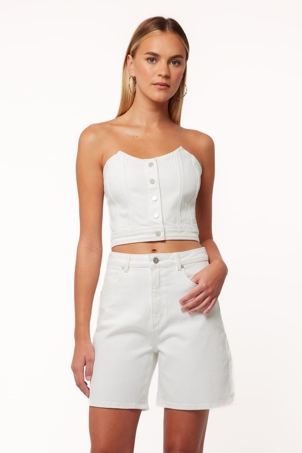Petal and Pup USA BOTTOMS Abrand Carrie Shorts - White Light