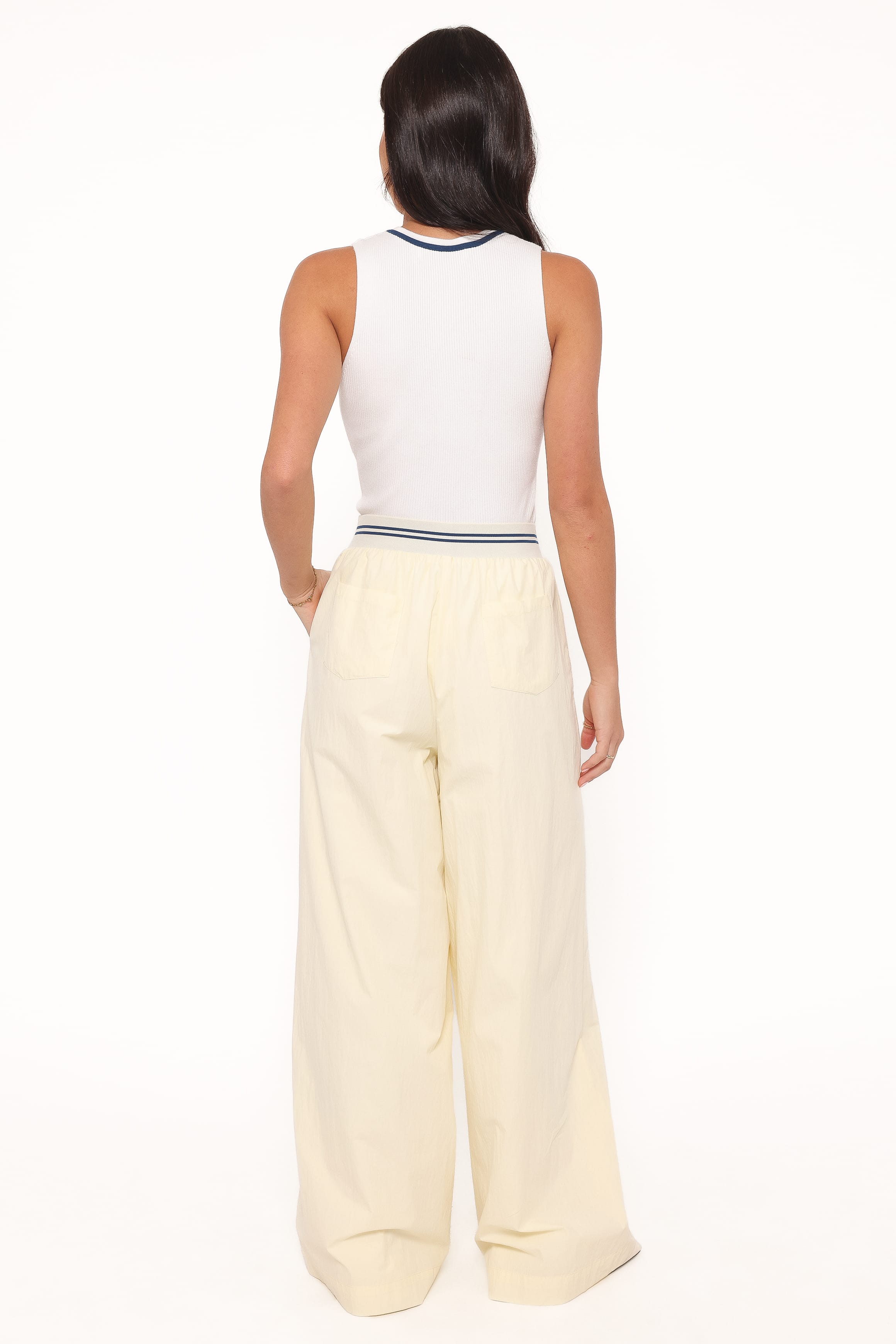 Petal and Pup USA BOTTOMS Adam Wide Leg Pant - Pale Yellow
