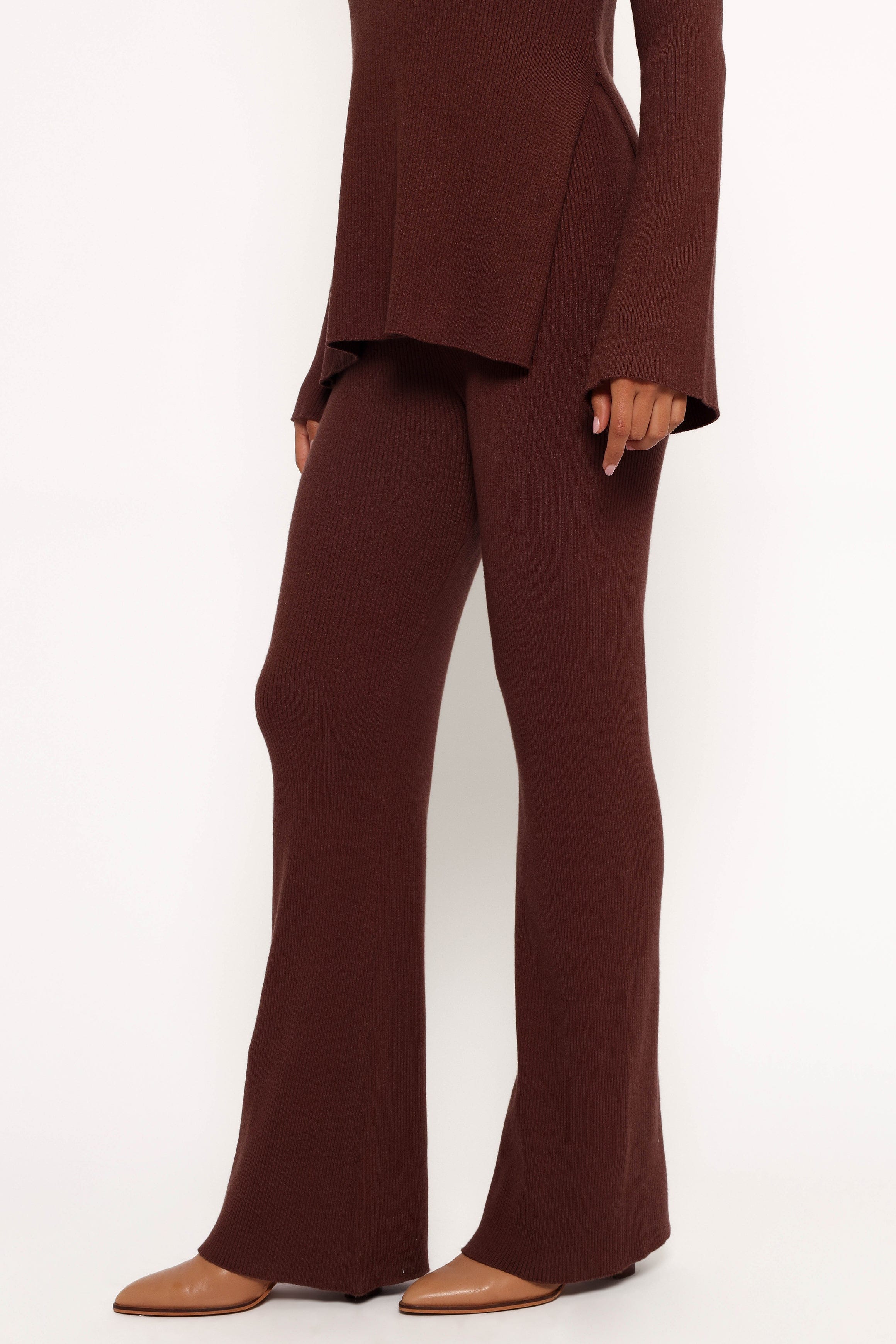 Petal and Pup USA BOTTOMS Adrienne Knit Pant - Chocolate