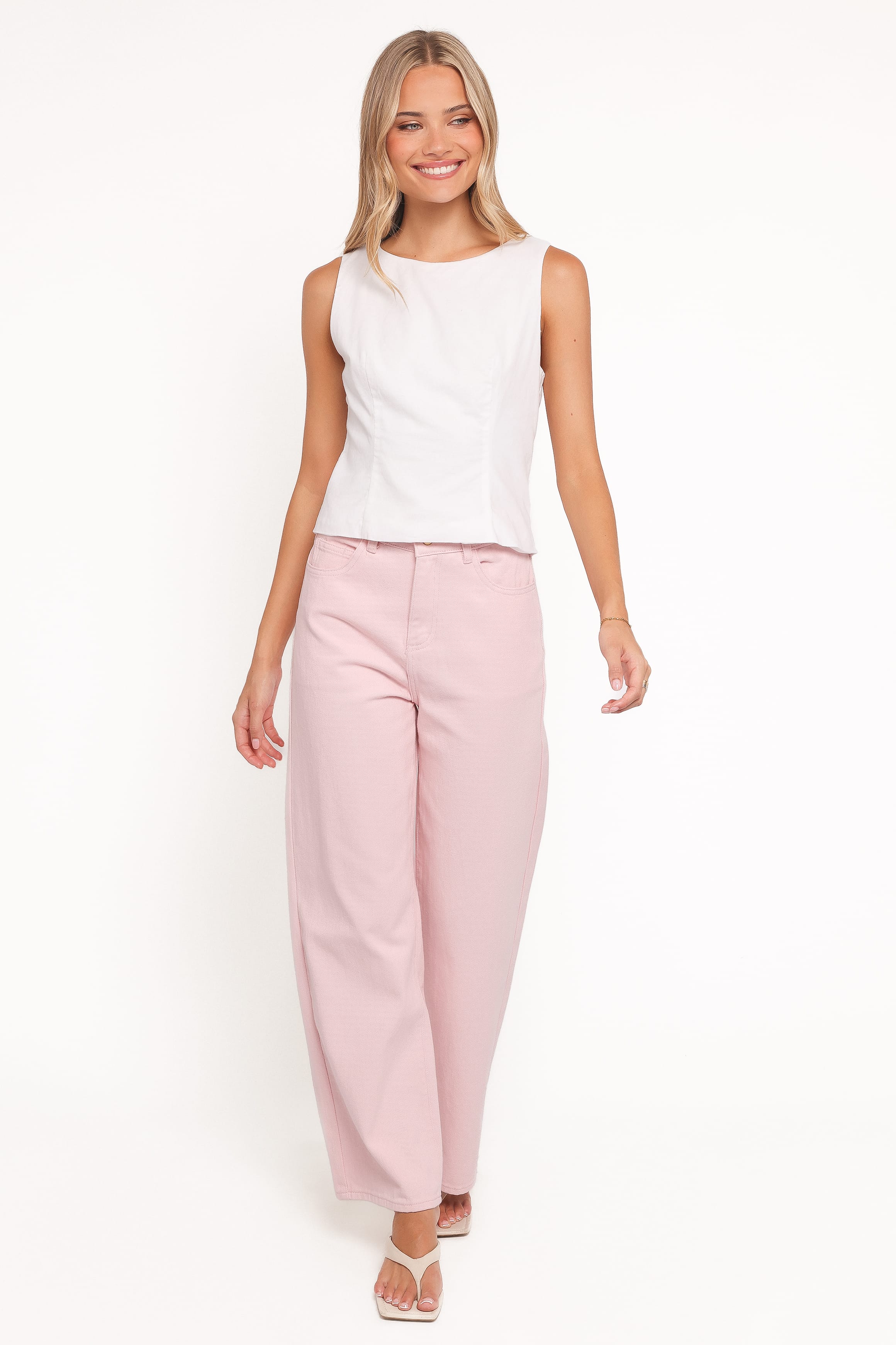 Petal and Pup USA BOTTOMS Ailis Wide Leg Jean - Dusty Pink